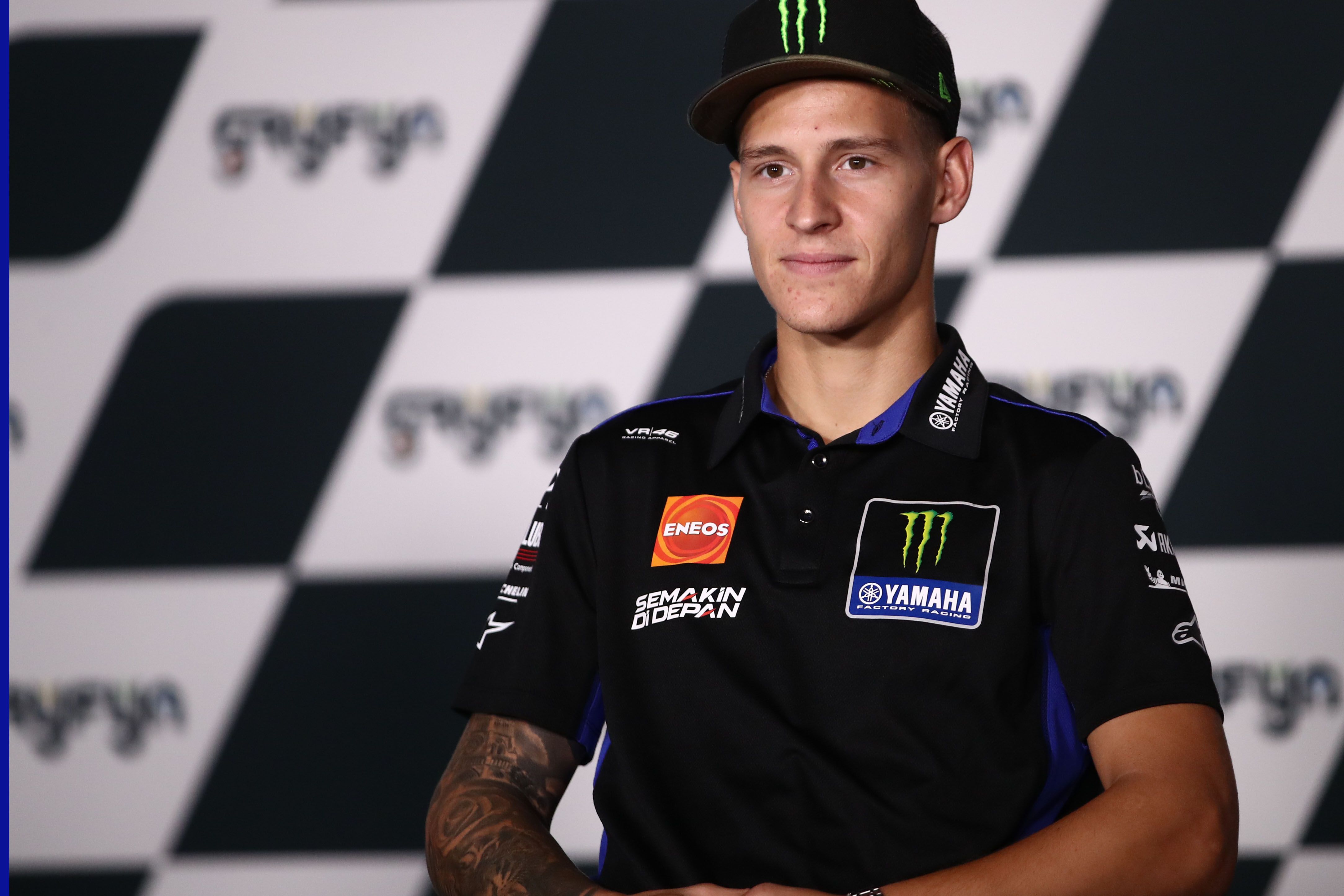 Fabio Quartararo en la rueda de prensa del Gran Premio de San Marino.