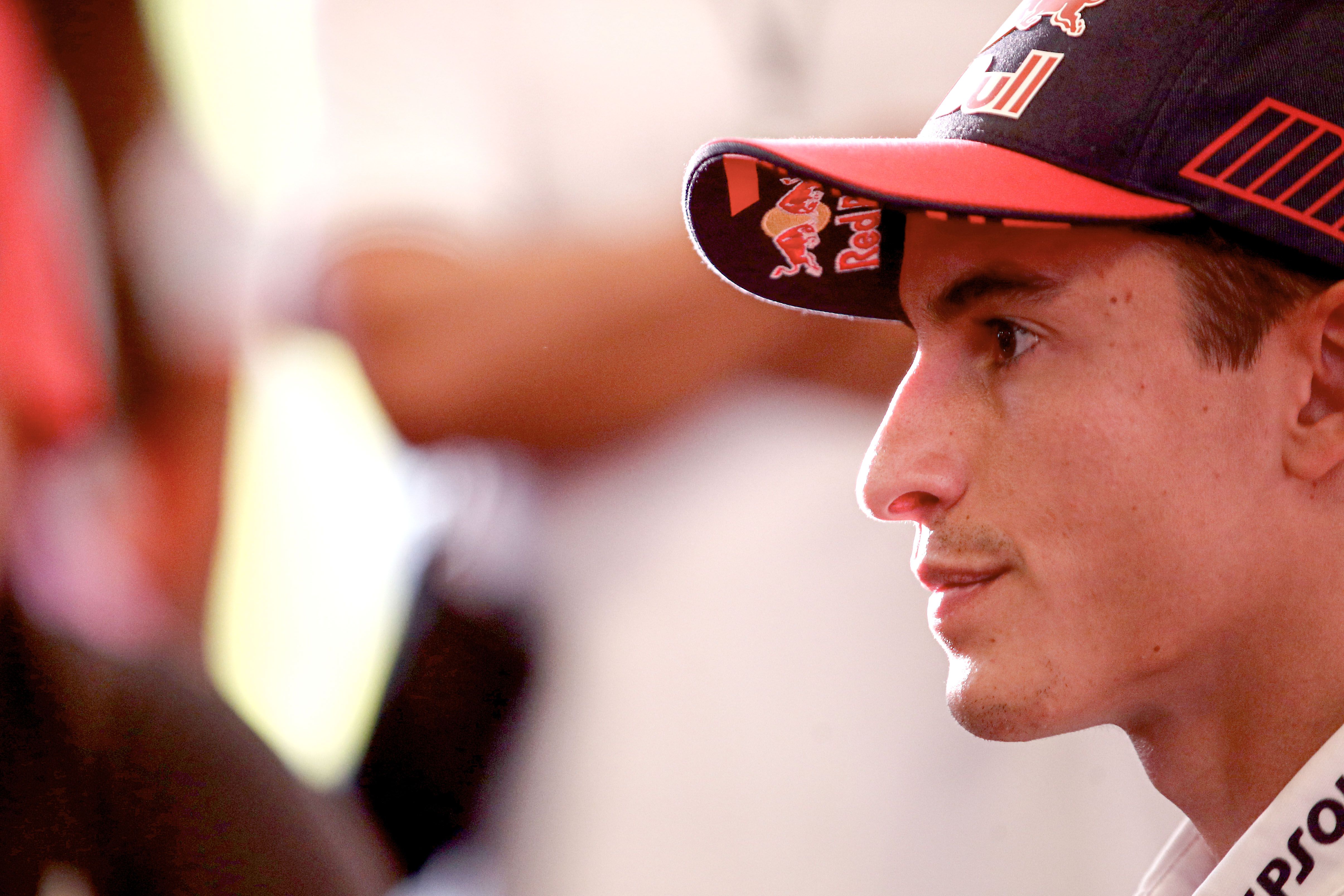 Marc Márquez ha concedido una rueda de prensa en el circuito de Misano. 