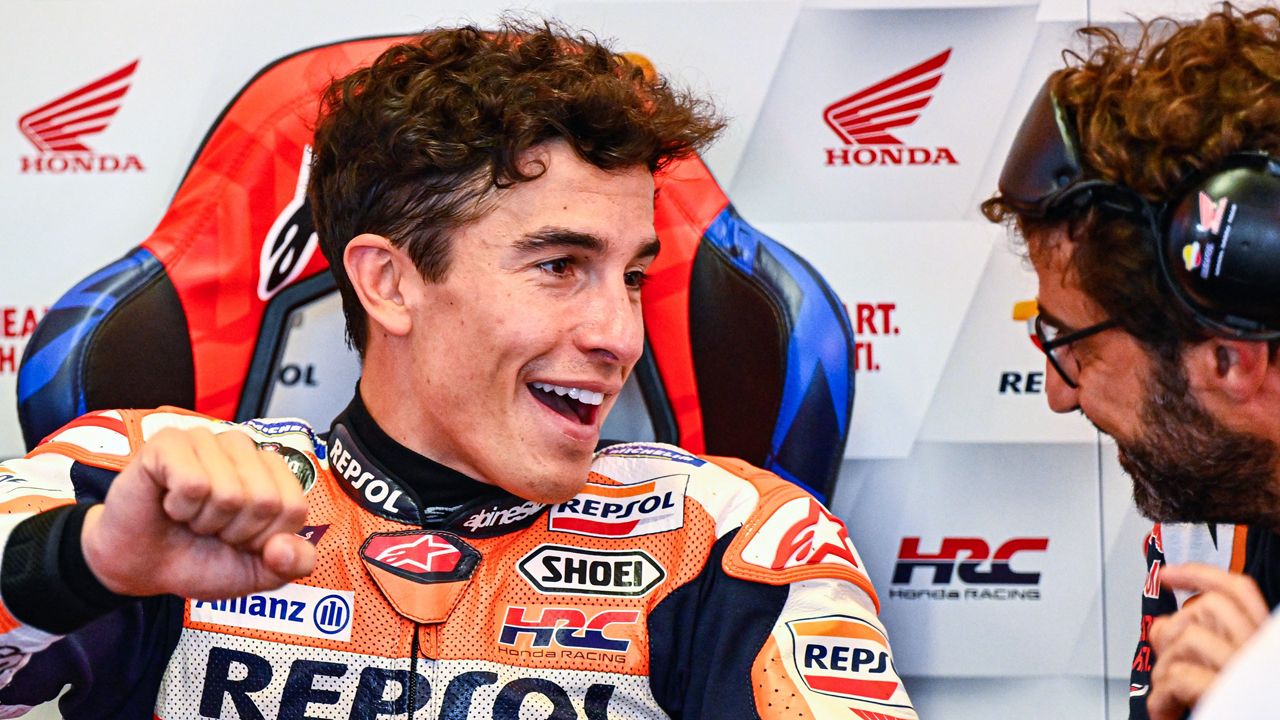 La sonrisa de Marc Márquez en el test de Misano: “No se te olvida ir en moto”
