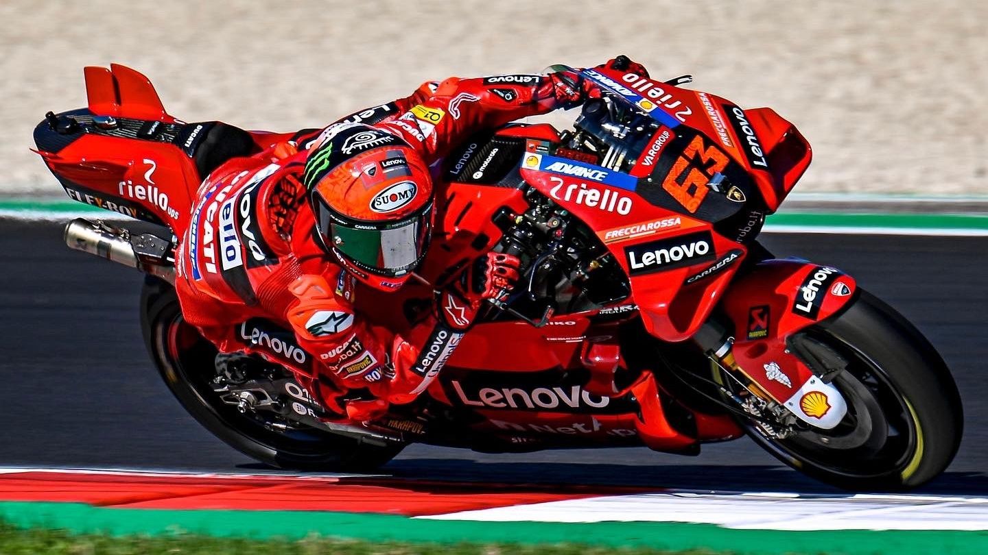 Pecco Bagnaia ha sido el más rápido en el test de Misano