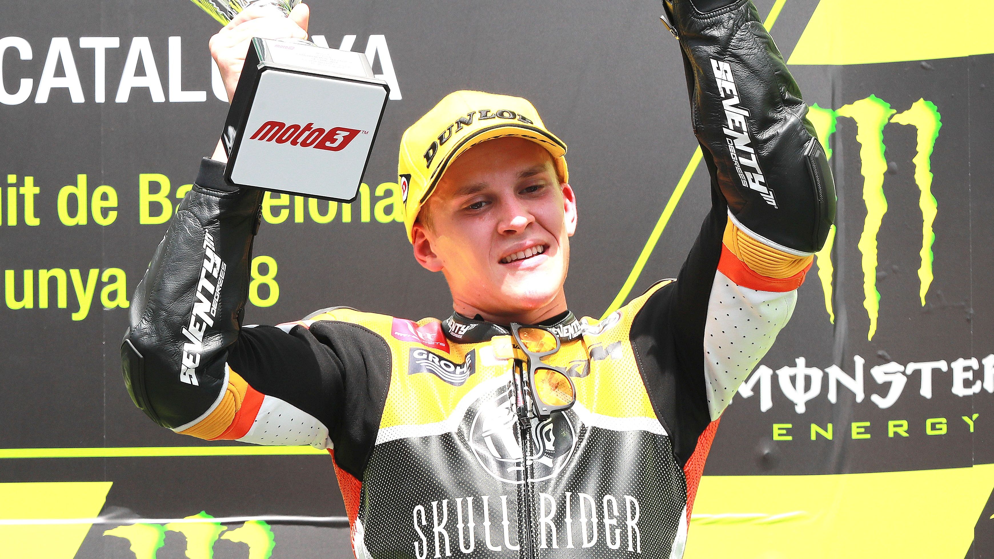 Gabri Rodrigo logró su primer podio mundialista en Moto3 en Catalunya 2018
