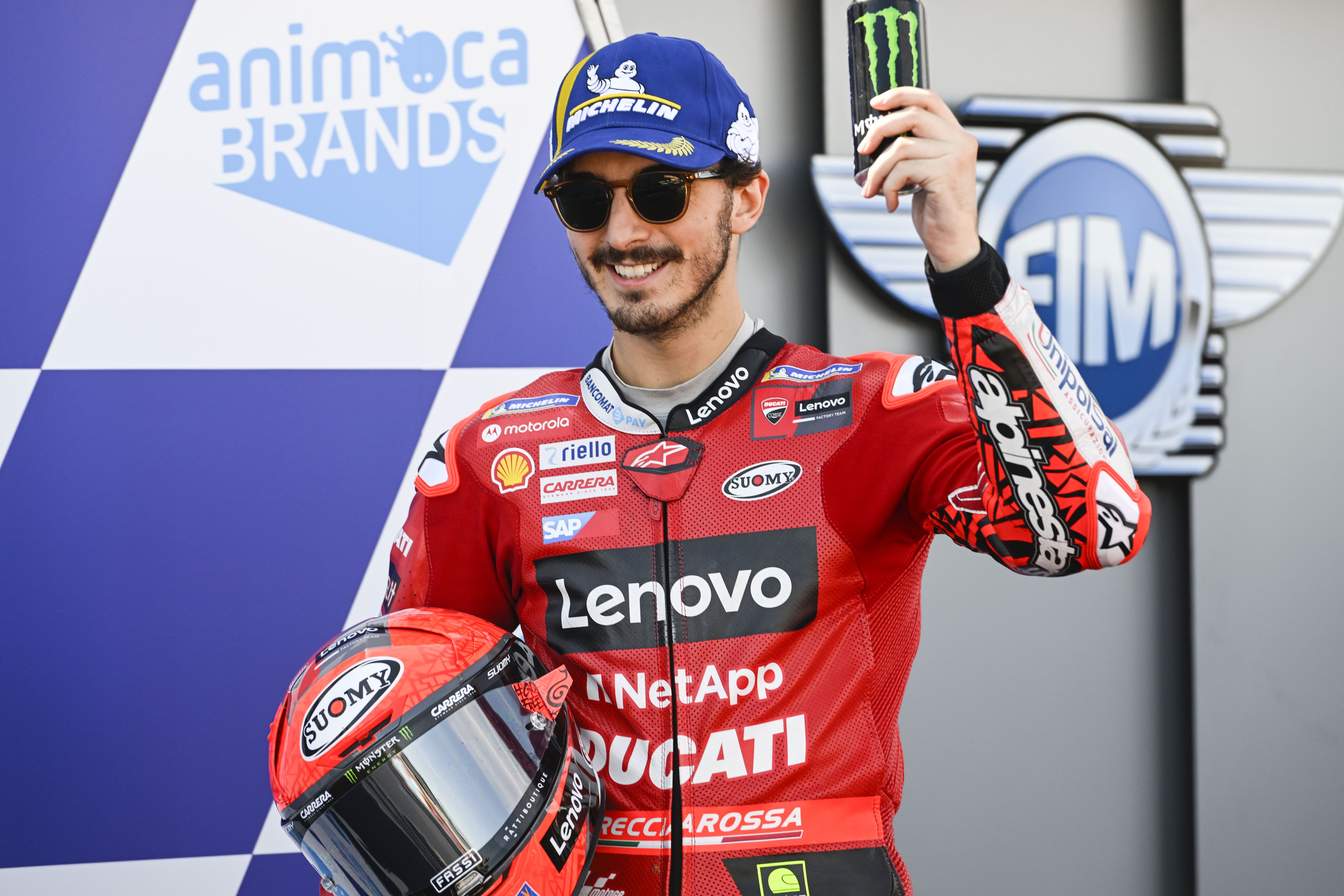 pecco bagnaia pole motogp aragon podio