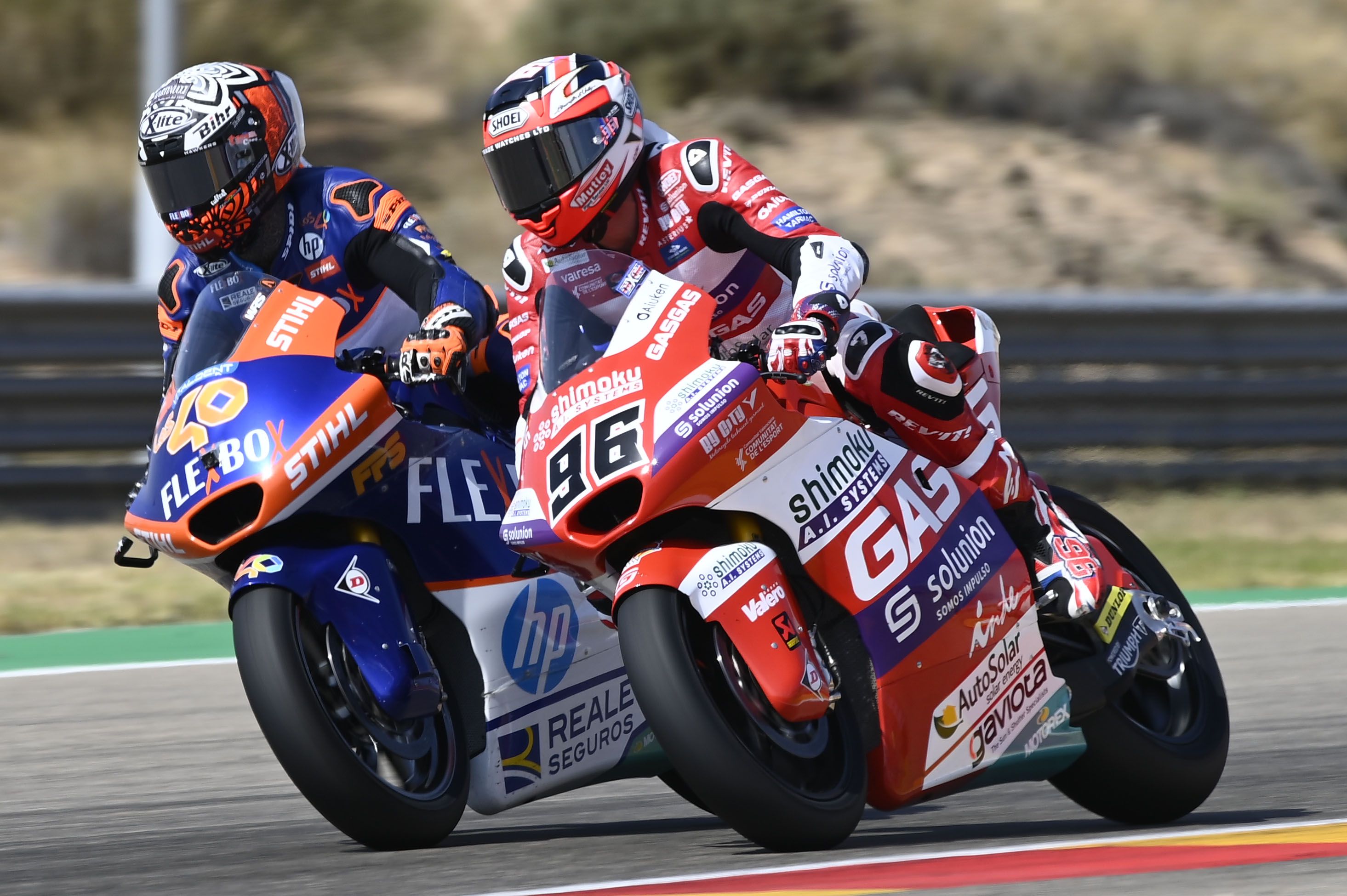 Arón Canet supera a Jake Dixon, Moto2 Aragón 2022