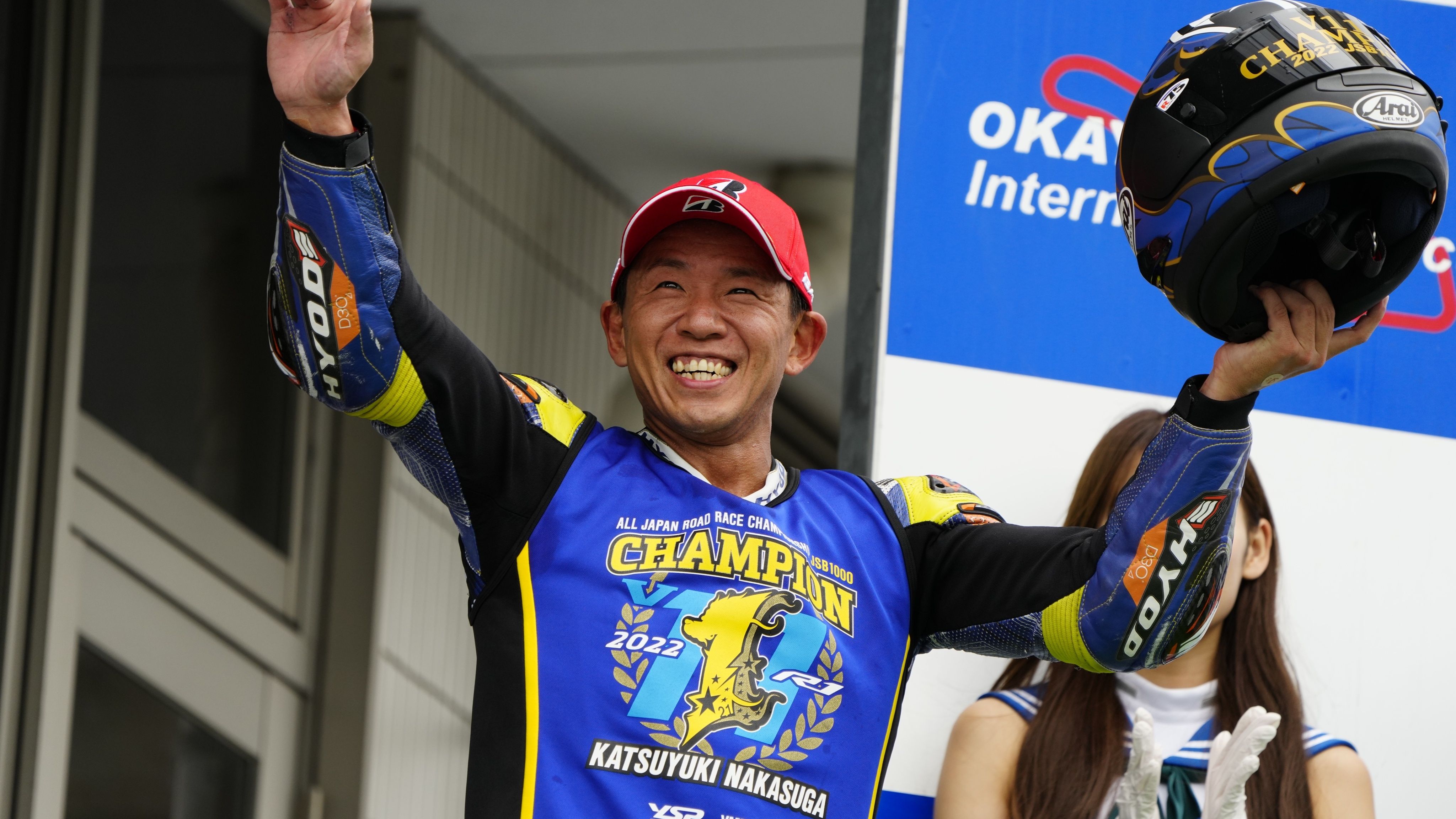 Katsuyuki Nakasuga festeja su título del All Japan JSB 2022