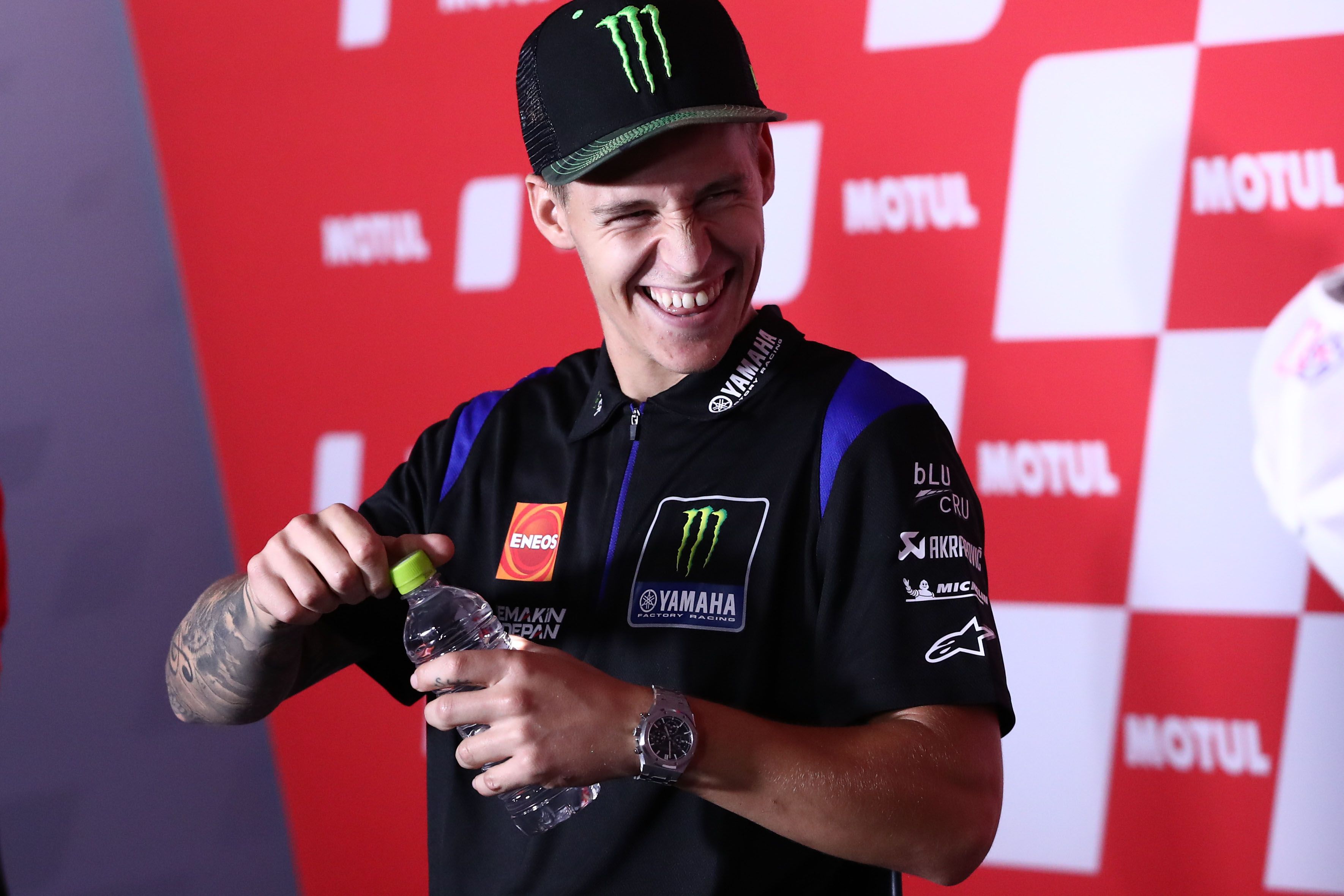 Fabio Quartararo durante la rueda de prensa del GP de Japón.