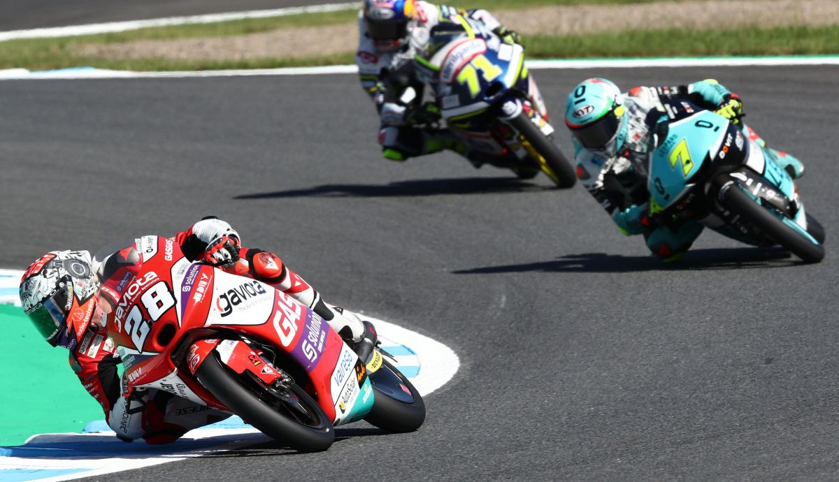 Victoria de Izan Guevara en el Gran Premio de Japón de Moto3. Victoria de Izan Guevara en el Gran Premio de Japón de Moto3.