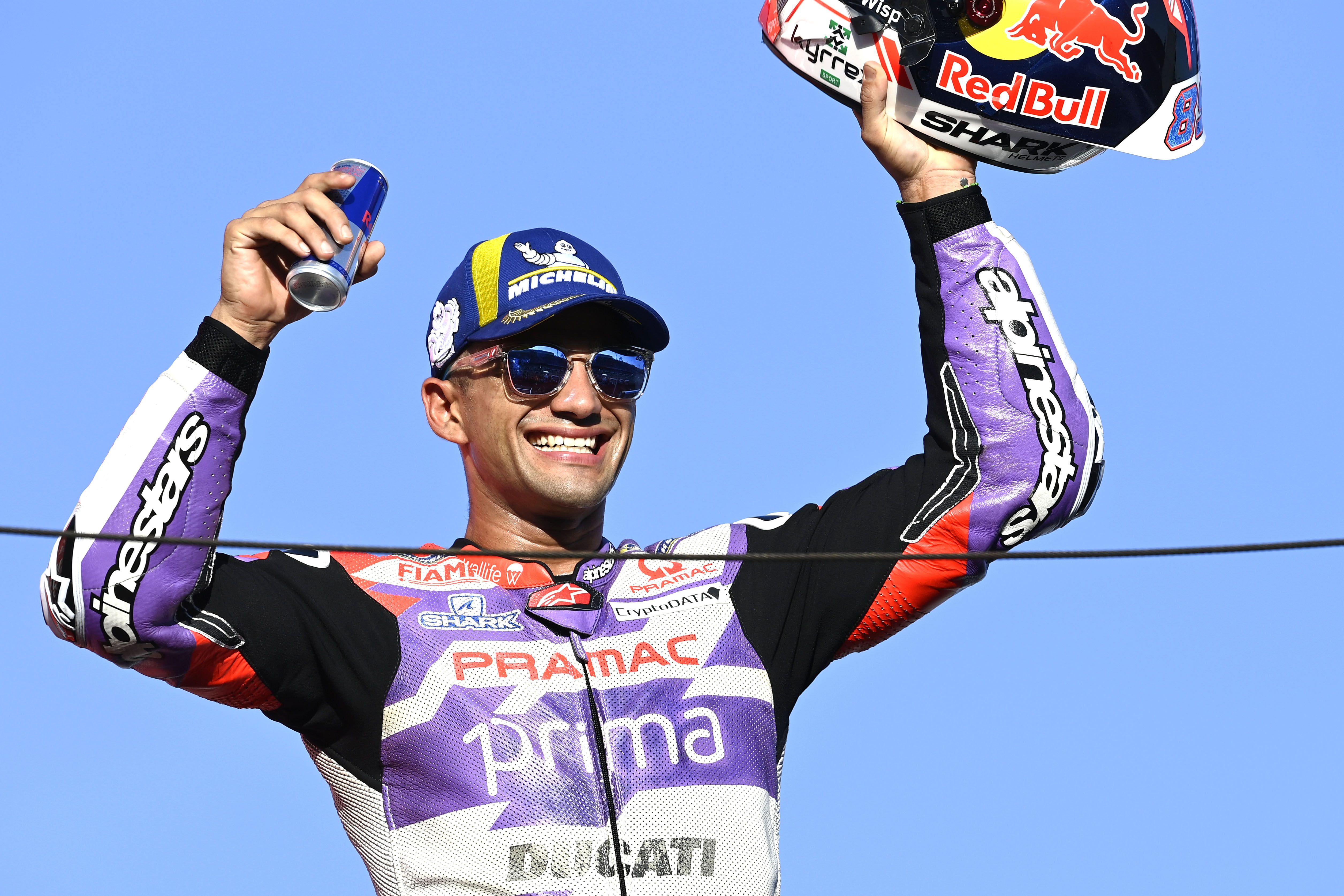 Jorge Martín celebra su vuelta al podio en el Gran Premio de Japón.