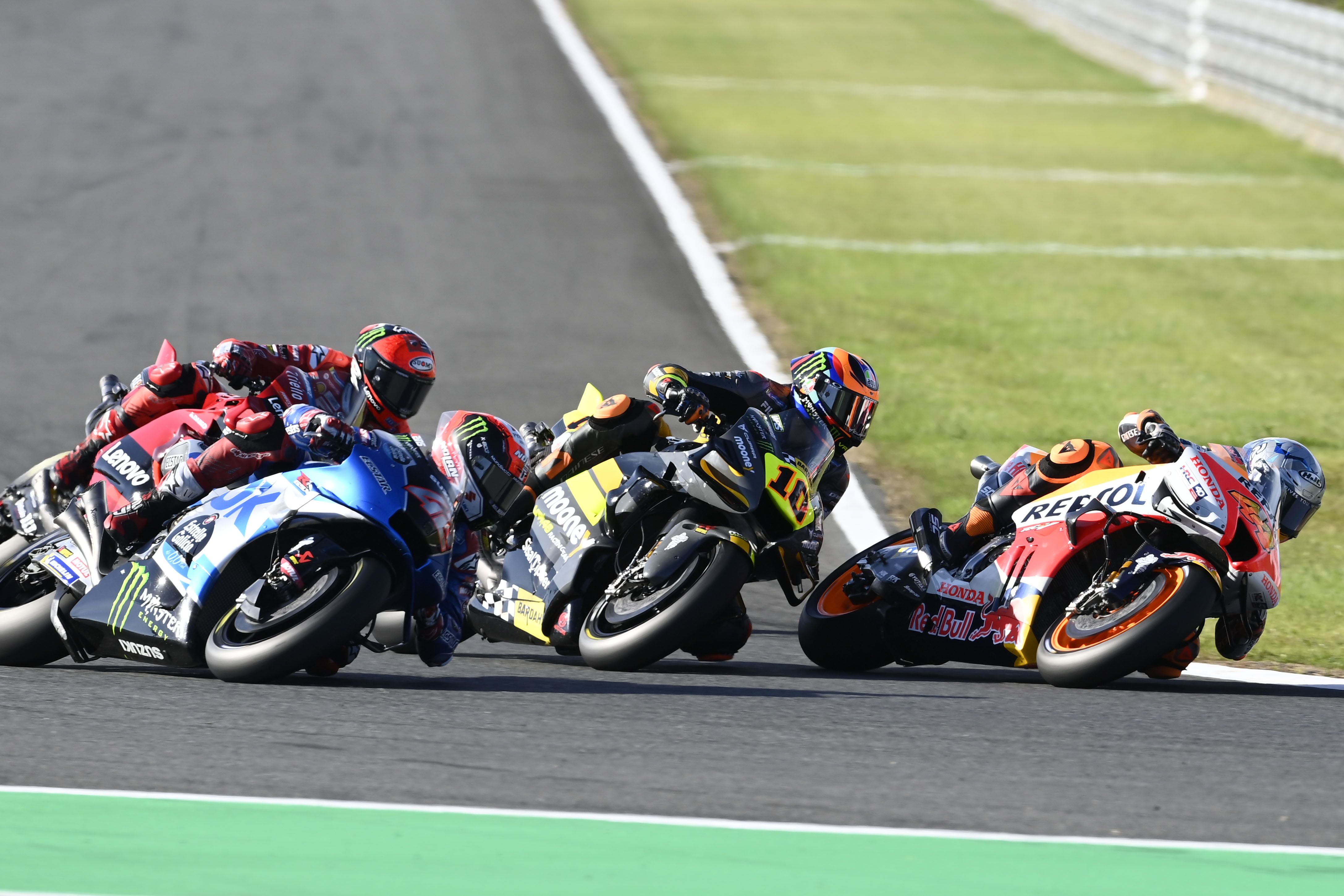 Pol Espargaró, Luca Marini, Álex Rins y Pecco Bagnaia, MotoGP Japón 2022