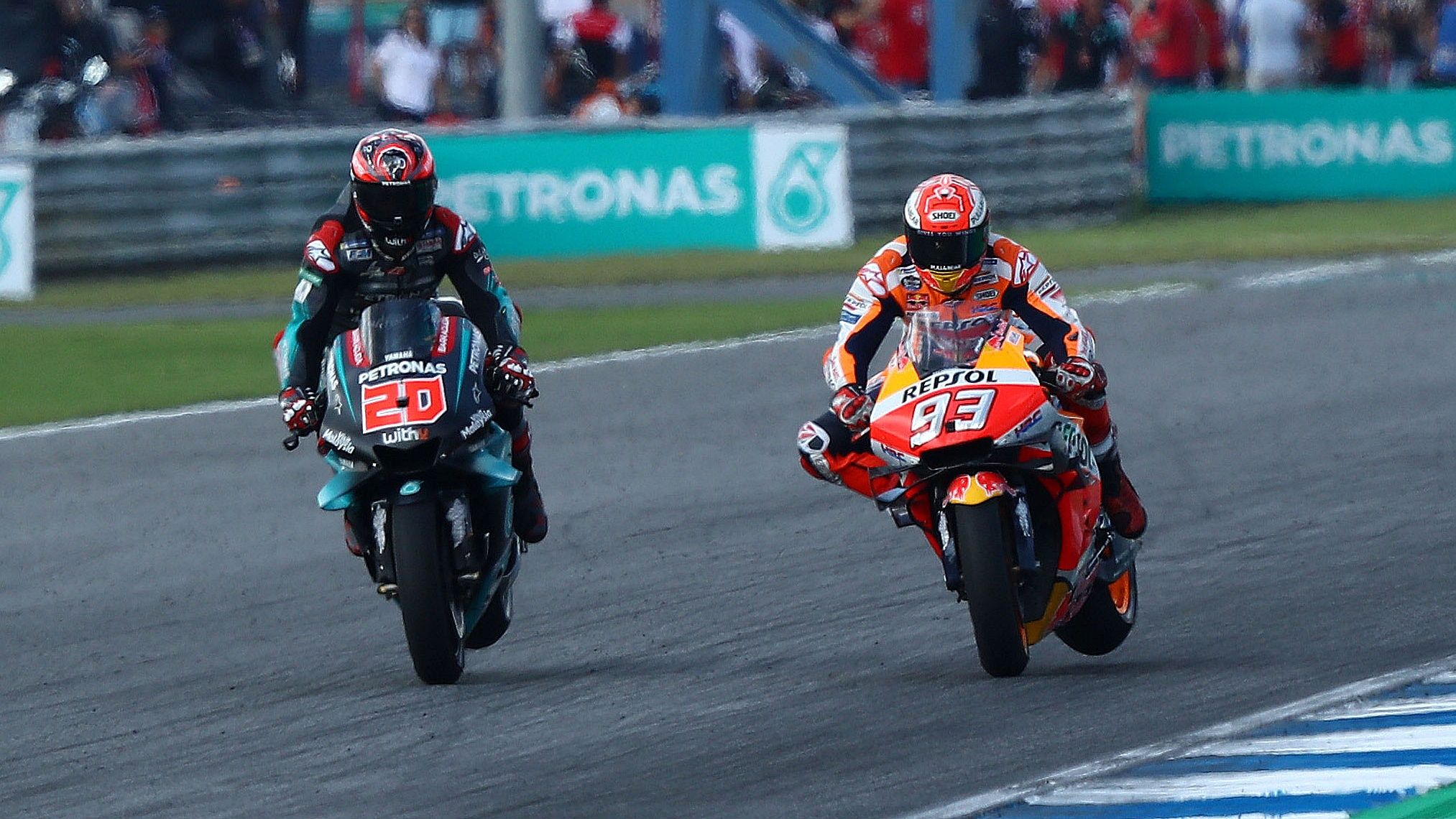 Fabio Quartararo y Marc Márquez fueron los protagonistas del último paso de MotoGP por Tailandia