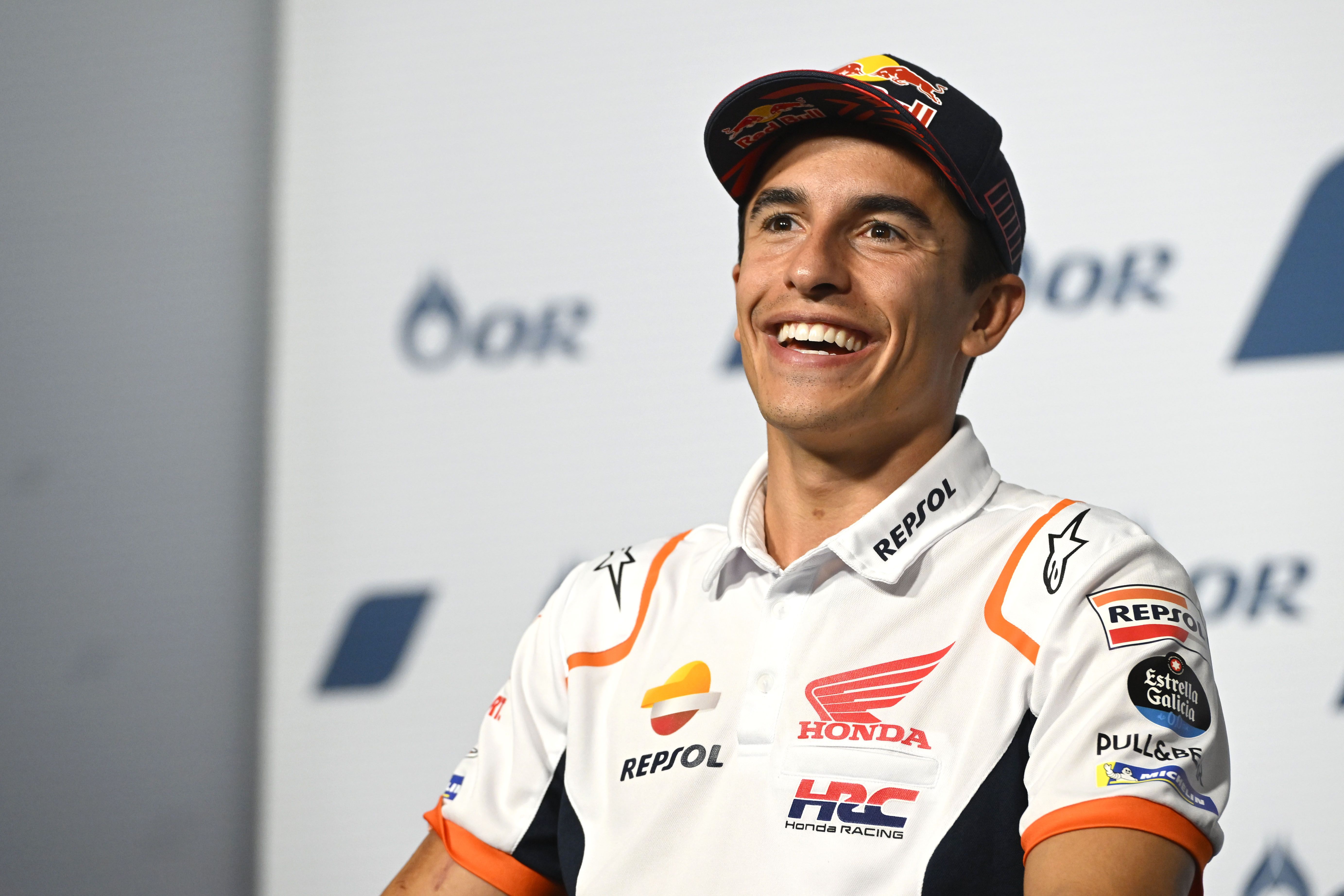 Marc Márquez durante la rueda de prensa del Gran Premio de Tailandia.