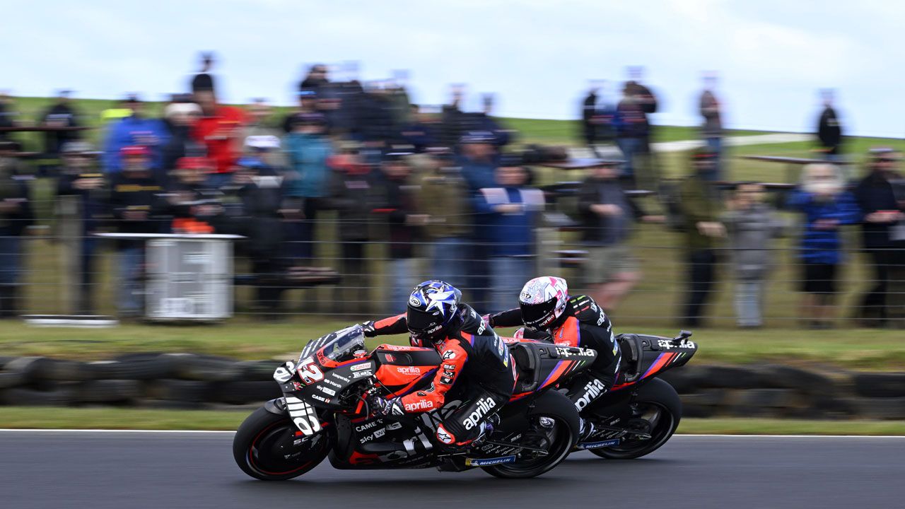Maverick Viñales y Aleix Espargaró han hecho trabajo de eqiupo hoy en Phillip Island.