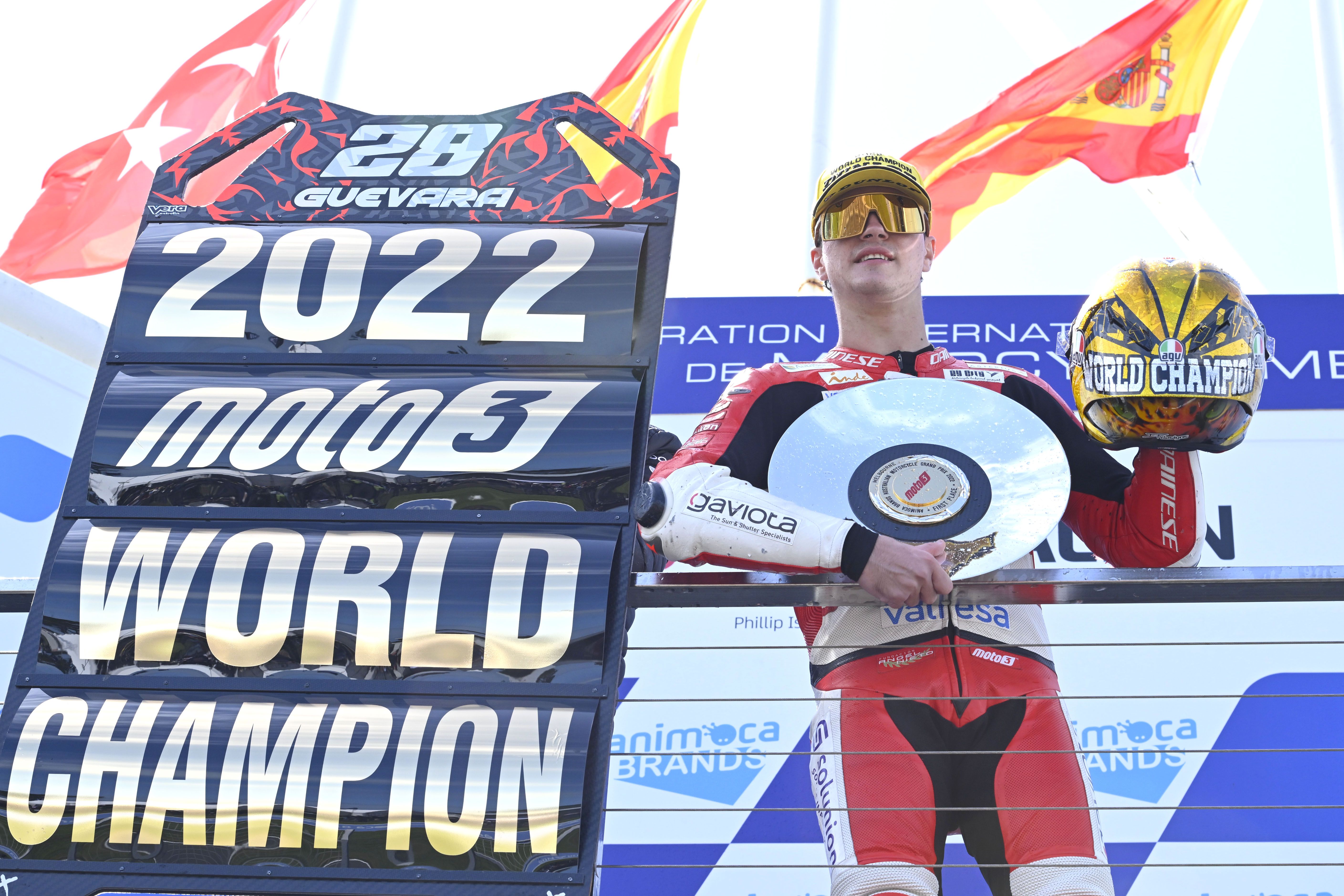 Izan Guevara campeón del mundo, Moto3 Australia 2022