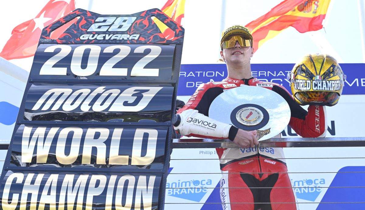 Izan Guevara campeón del mundo, Moto3 Australia 2022