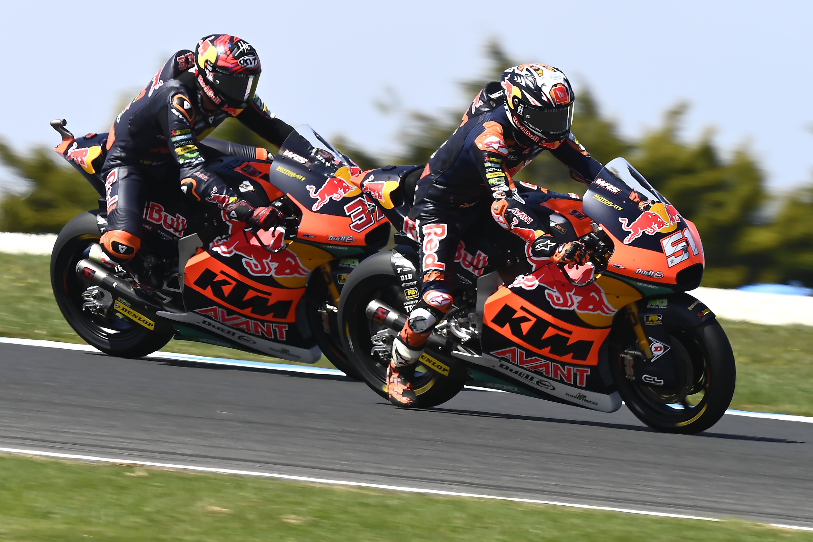 Pedro Acosta apura la frenada ante Augusto Fernández, Moto2 Australia 2022