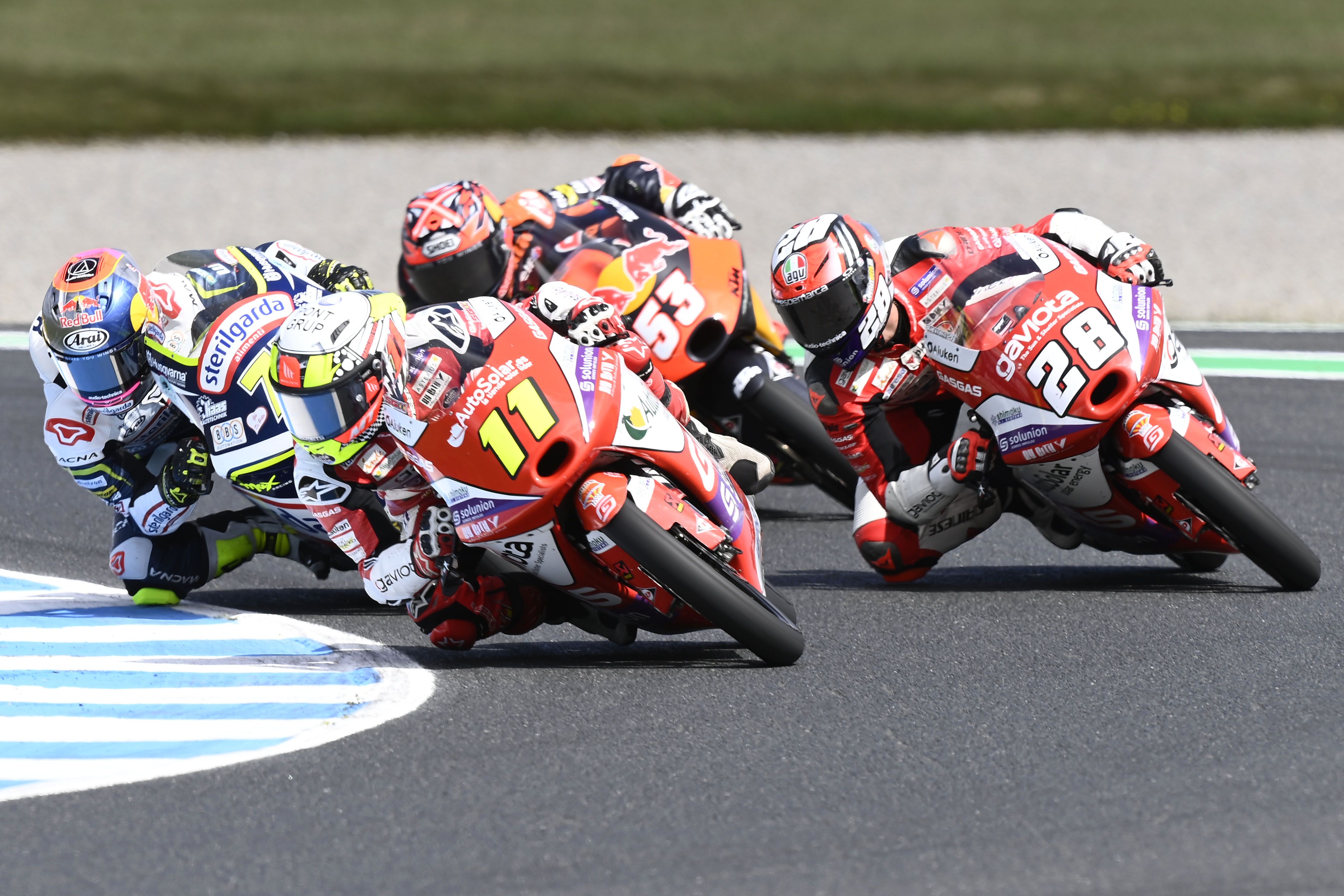 Sergio García lidera ante Ayumu Sasaki, Izan Guevara y Deniz Oncu, Moto3 Australia 2022