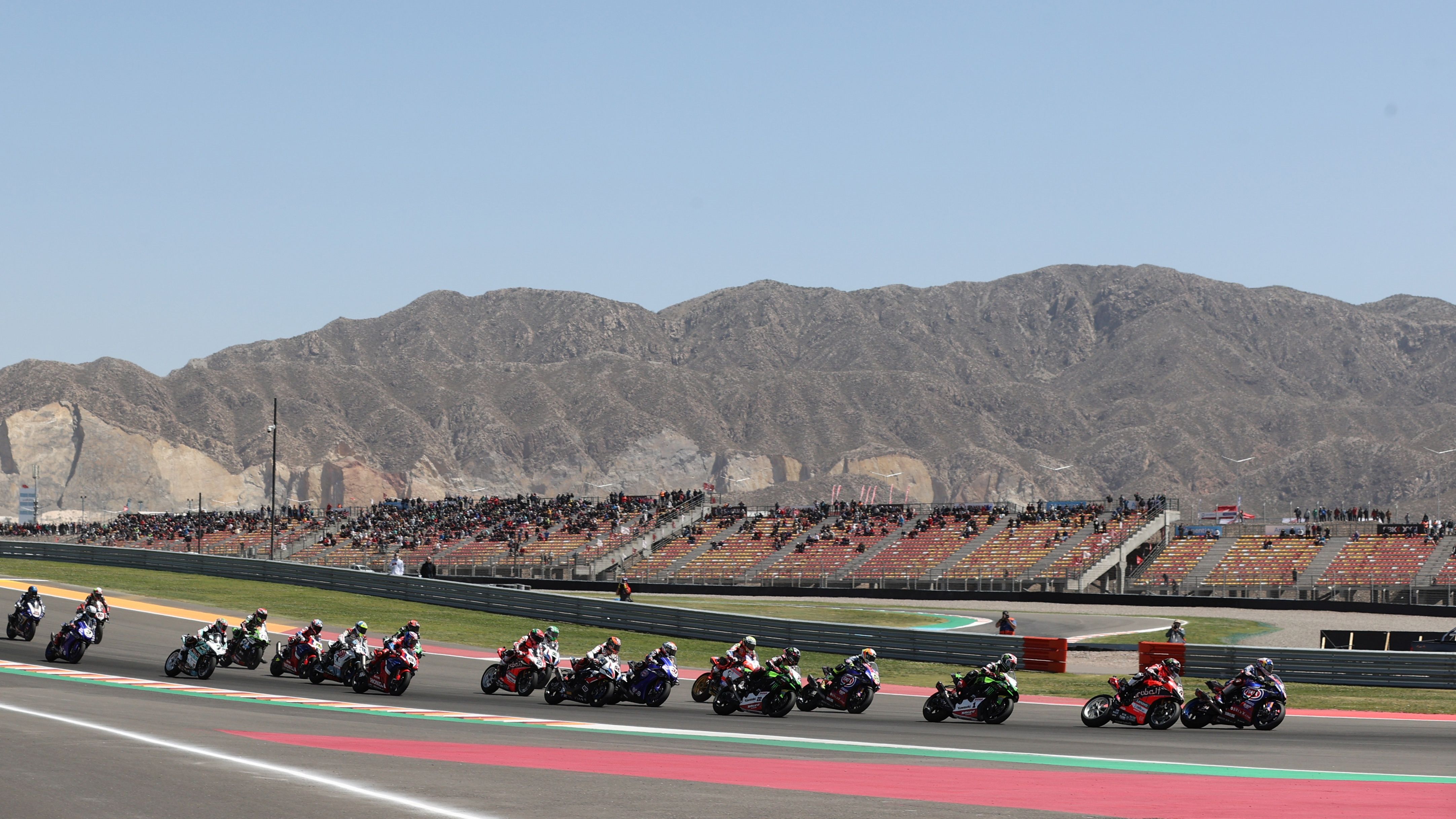 Salida de la carrera del año pasado en San Juan Villicum, la cita argentina del WorldSBK