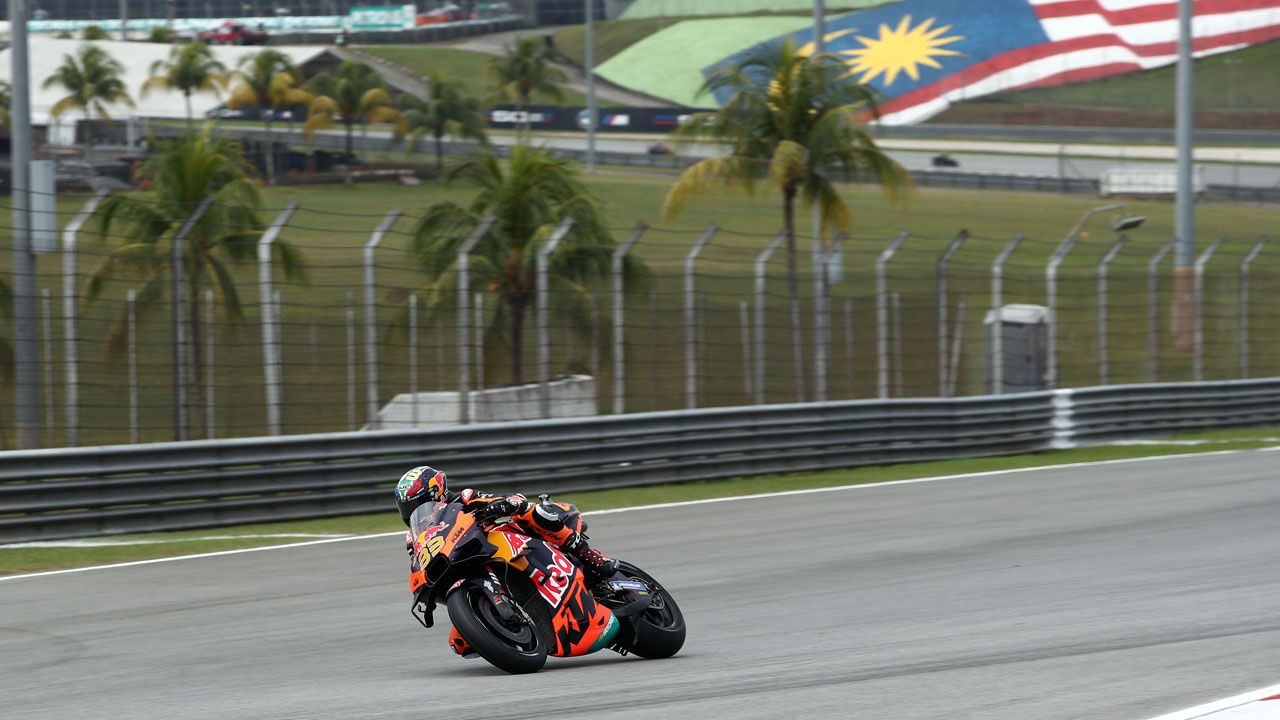 Brad Binder ha sido el piloto más rápido del viernes en el Gran Premio de Malasia.