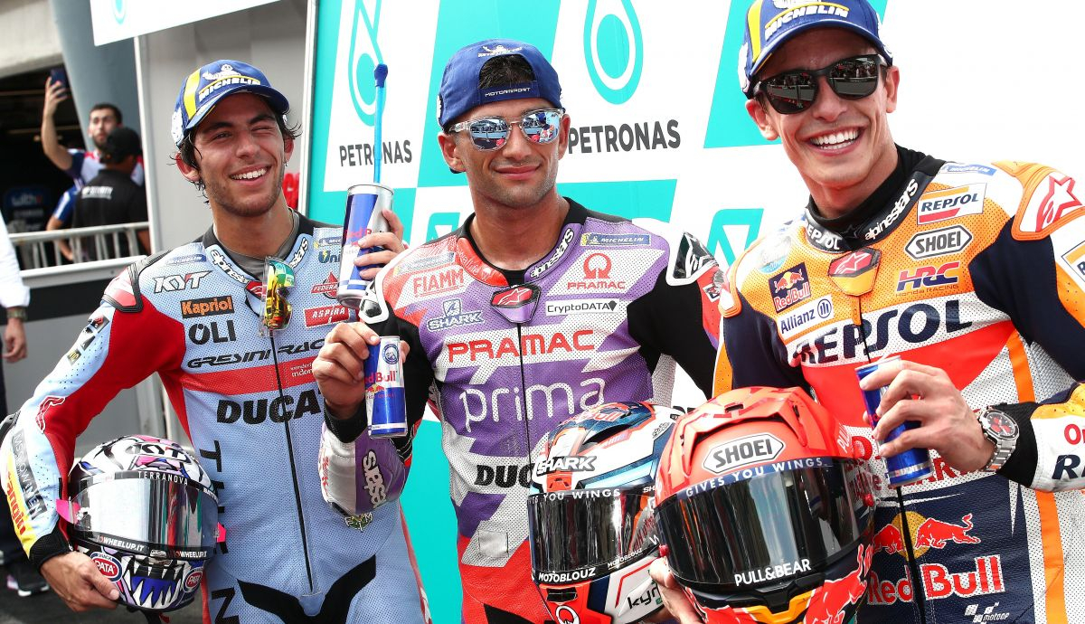 jorge martin enea bastianini marc marquez pole motogp malasia jorge martin enea bastianini marc marquez pole motogp malasia