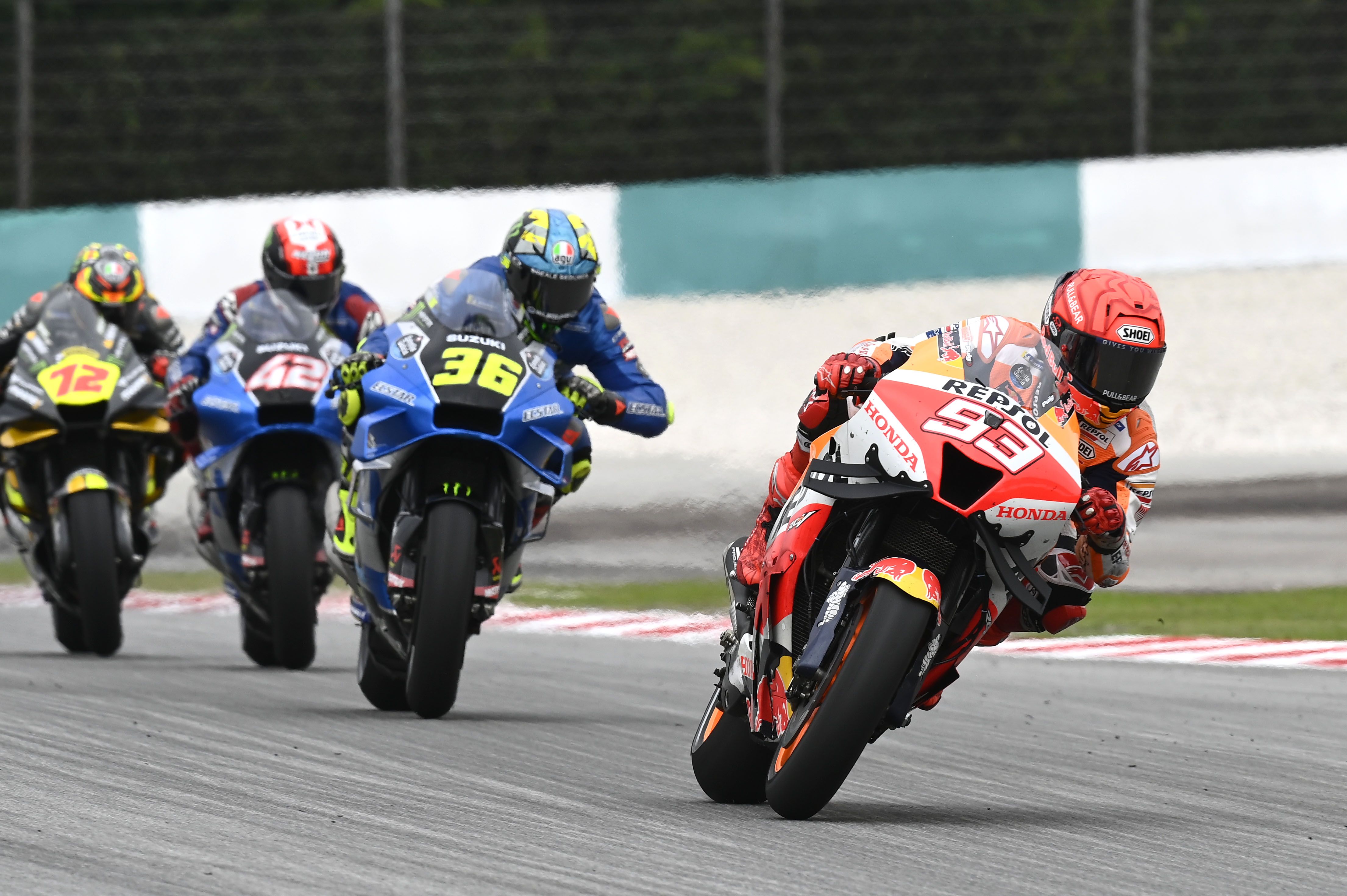Marc Márquez ha empezado delante pero vuelta a vuelta ha perdido posiciones hasta acabar 7º.