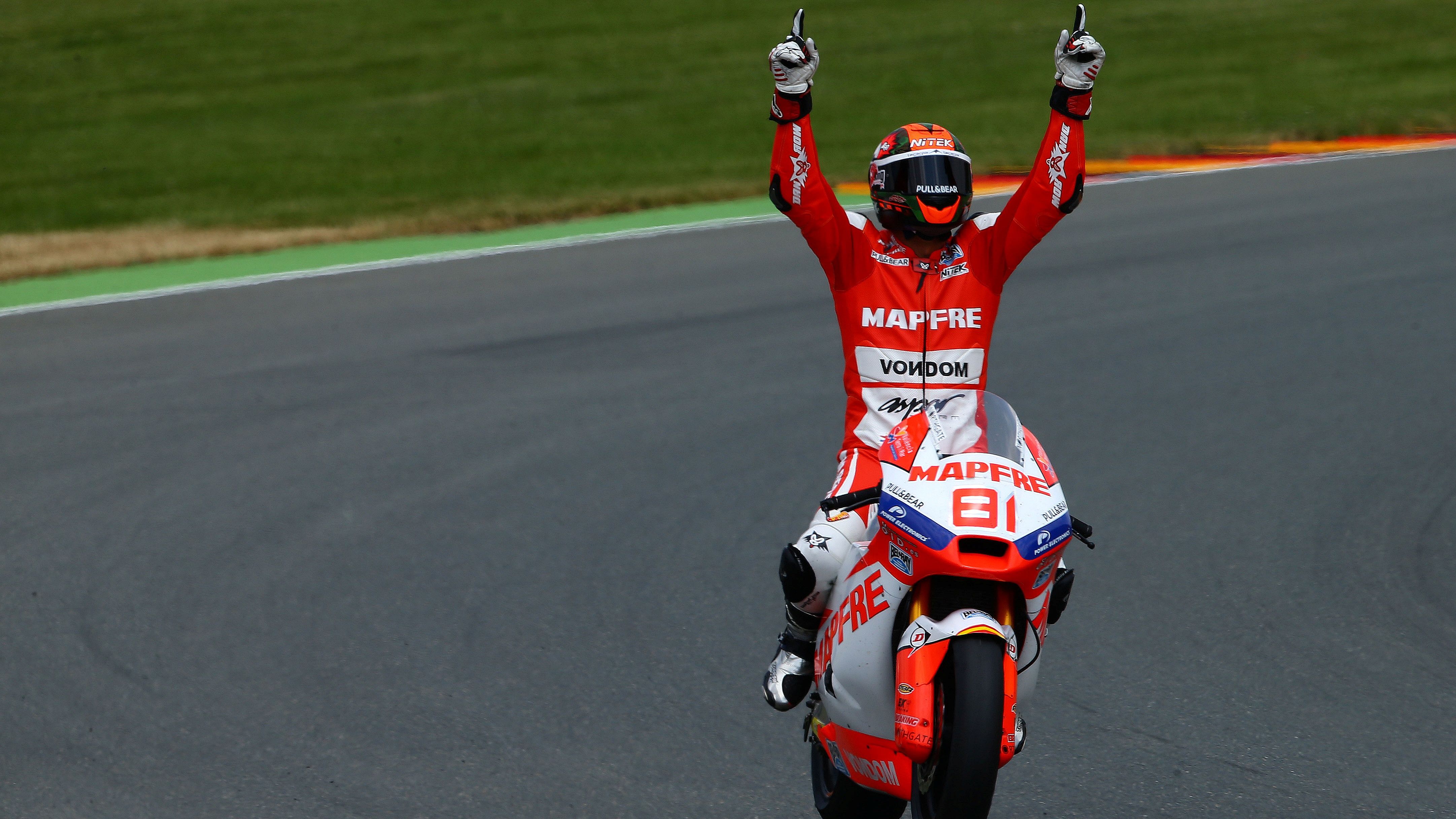 Jordi Torres logró su único triunfo mundialista ganando la carrera de Moto2 en Sachsenring 2013