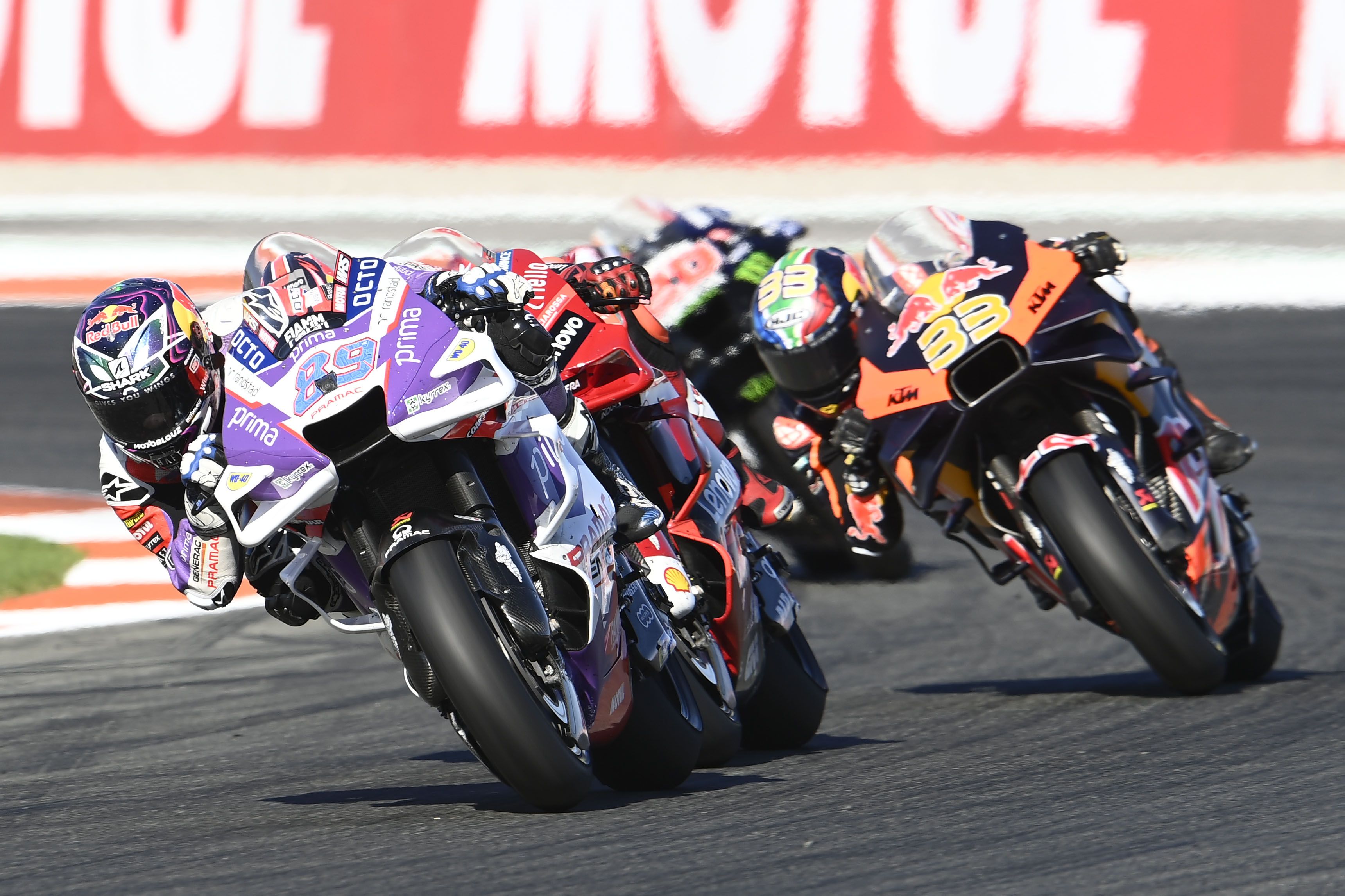 Jorge Martín, Jack Miller, Brad Binder y Fabio Quartararo, MotoGP Valencia 2022