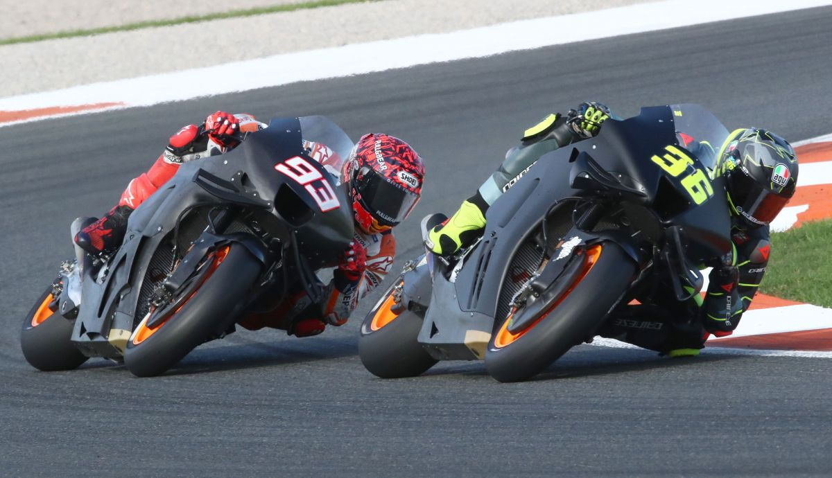 Joan Mir y Marc Márquez, test Valencia MotoGP 2023