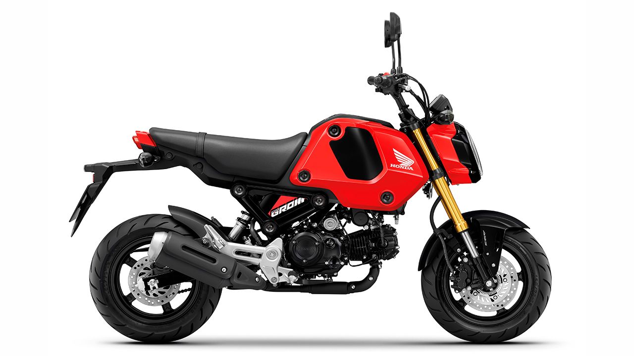 Honda MSX125 Grom 2023 en color Rojo Gayely.