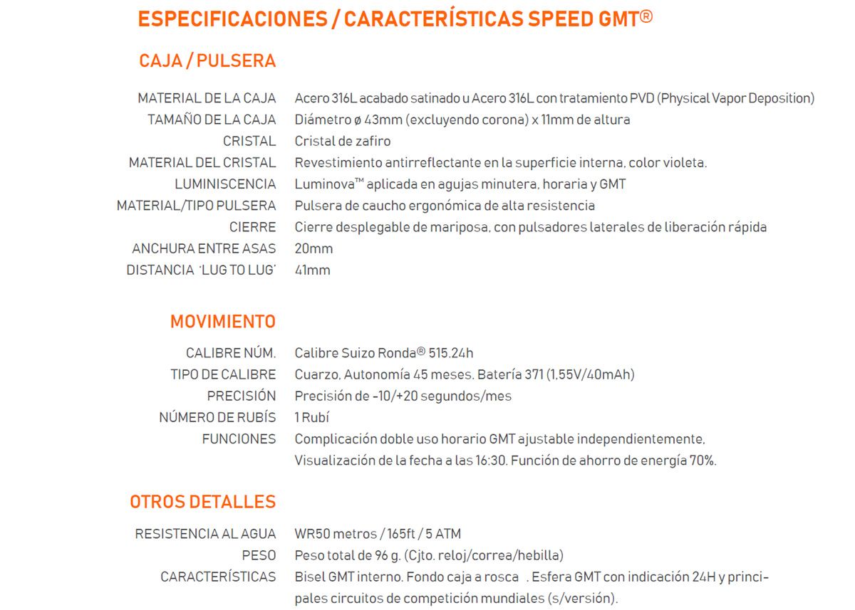 Reloj Montjuïc SPEED GMT. 