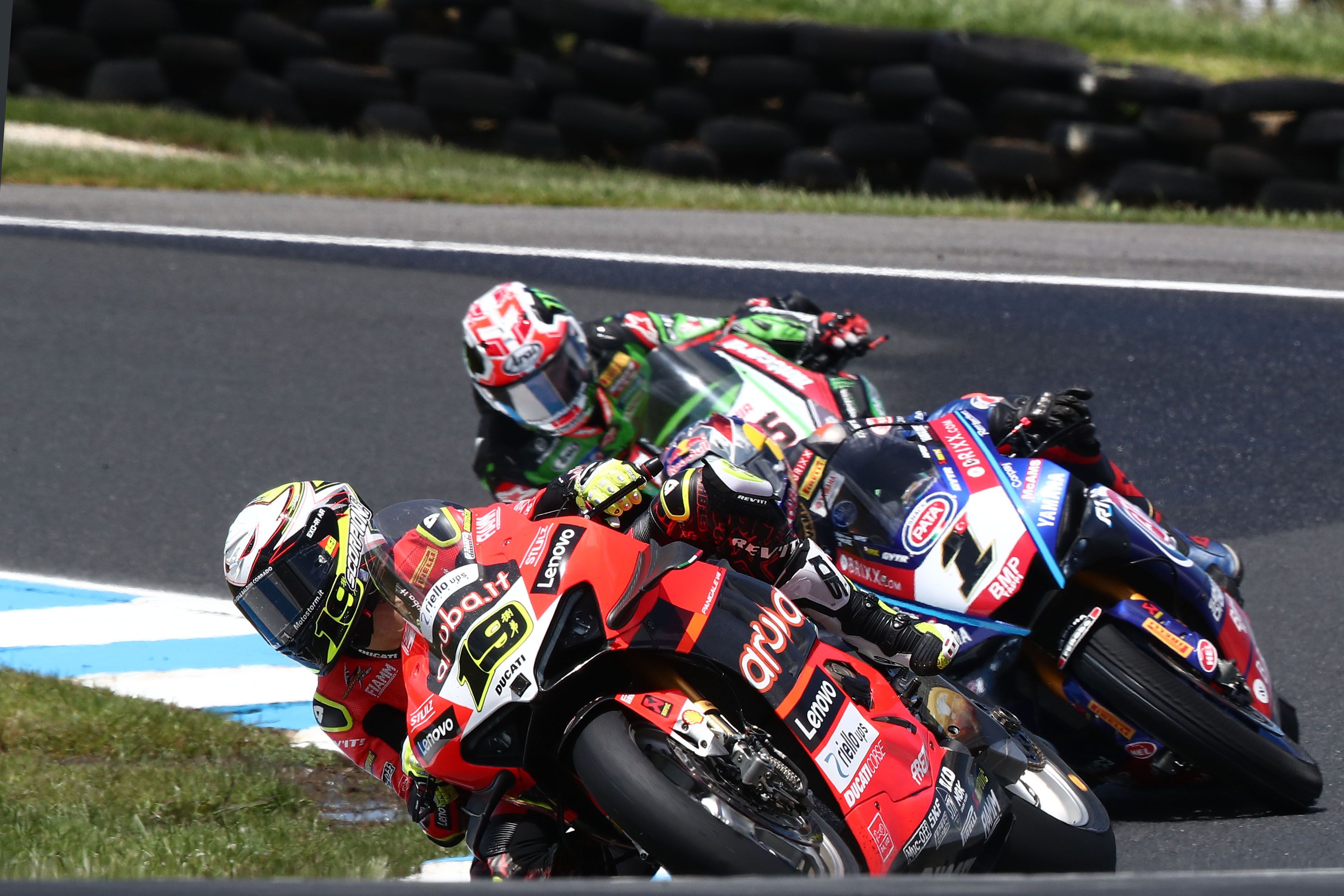 Álvaro Bautista, Toprak Razgatlioglu y Jonathan Rea, WSBK Australia 2022