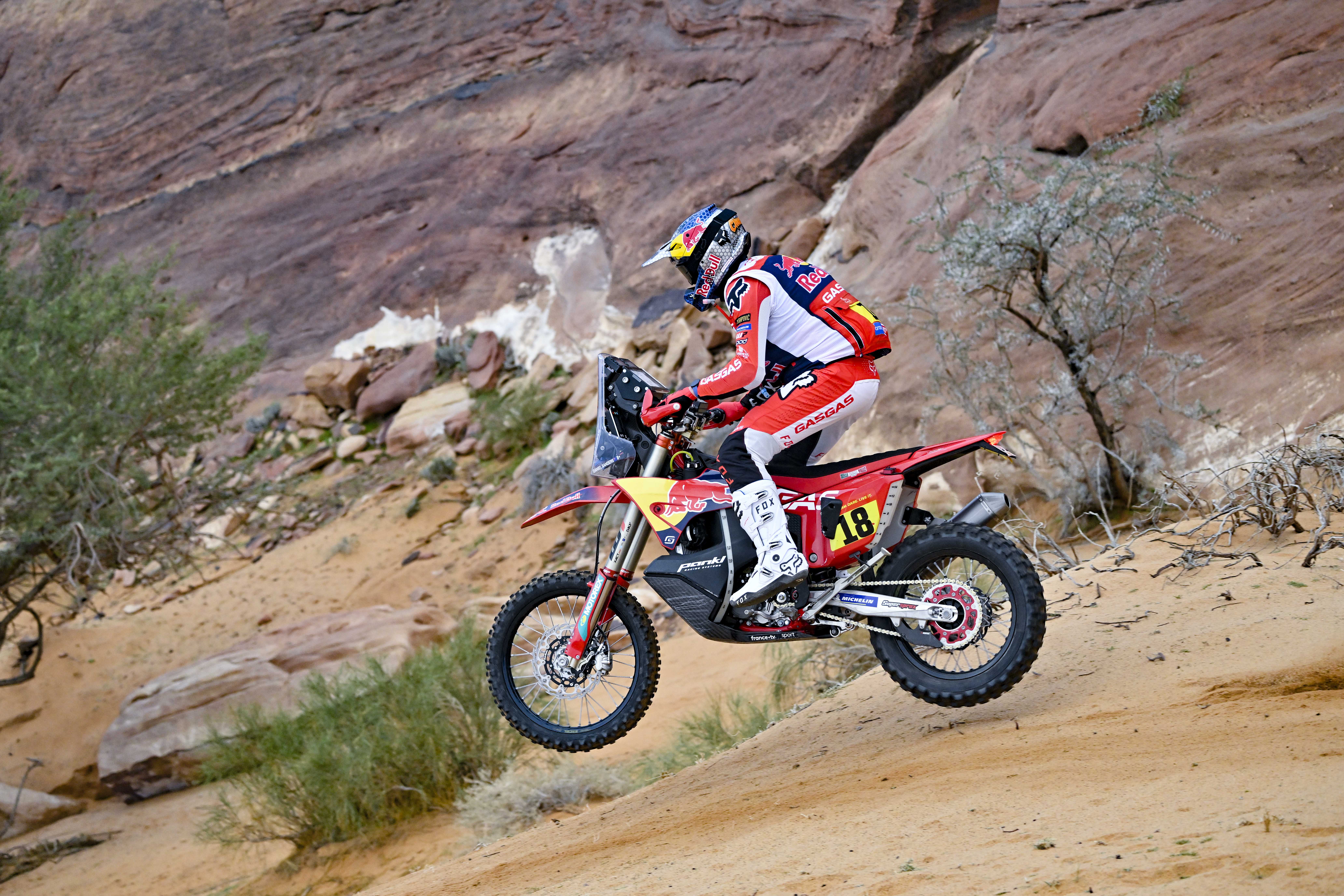 Daniel Sanders en la etapa 3 del Dakar 2023