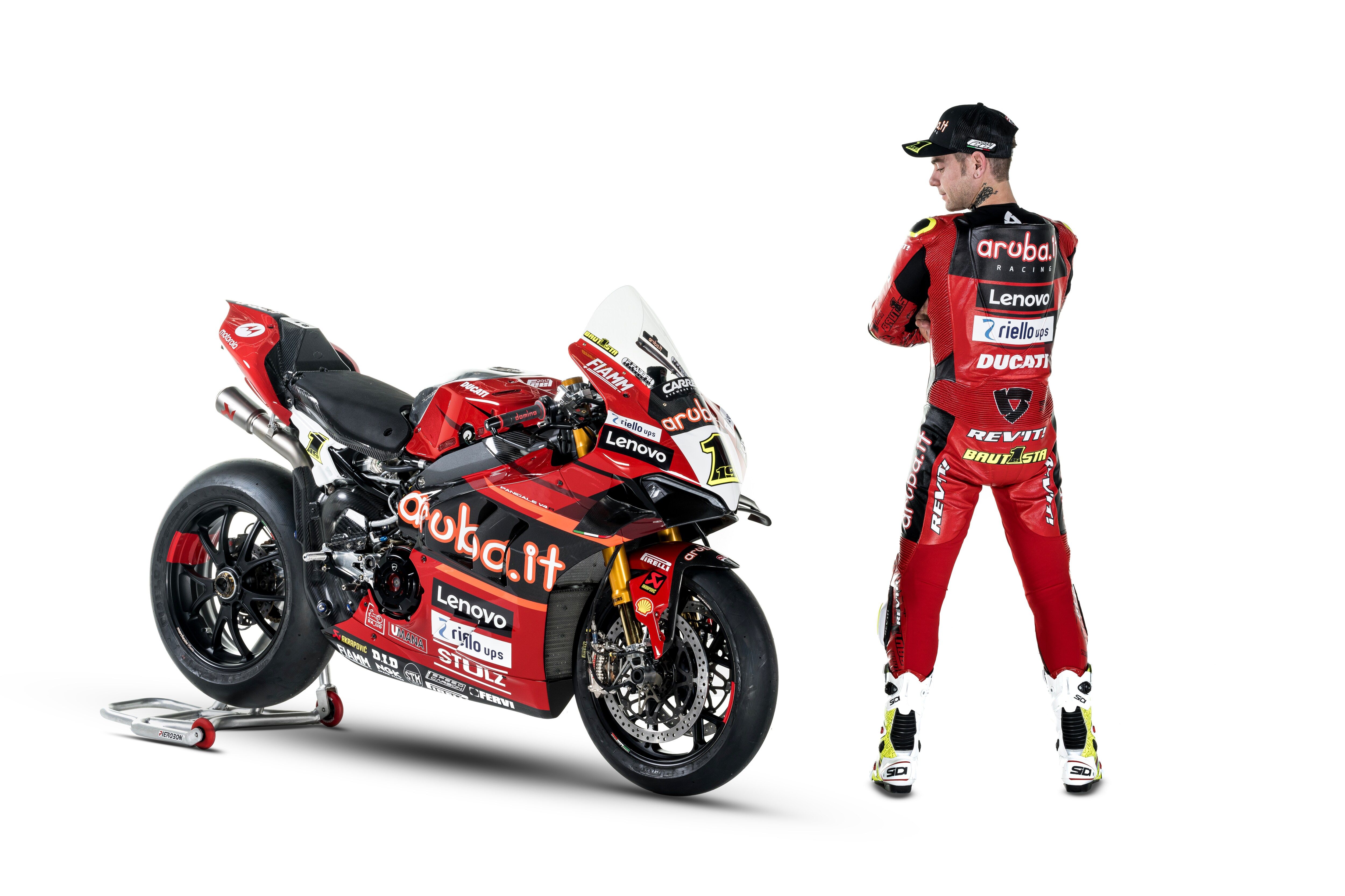 Ducati Panigale V4R Aruba WSBK 2023 Álvaro Bautista Michael Rinaldi 55