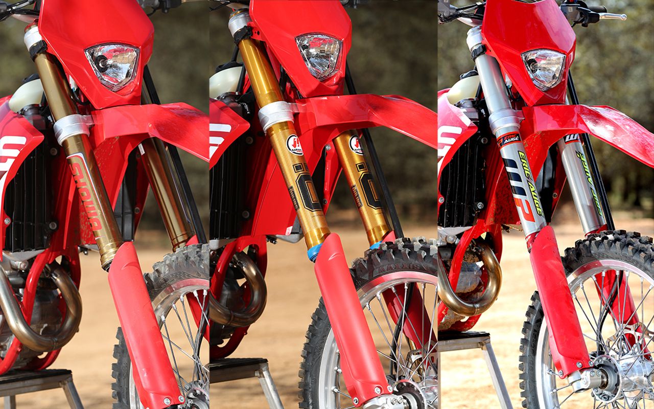 Comparativa suspensiones moto de enduro.