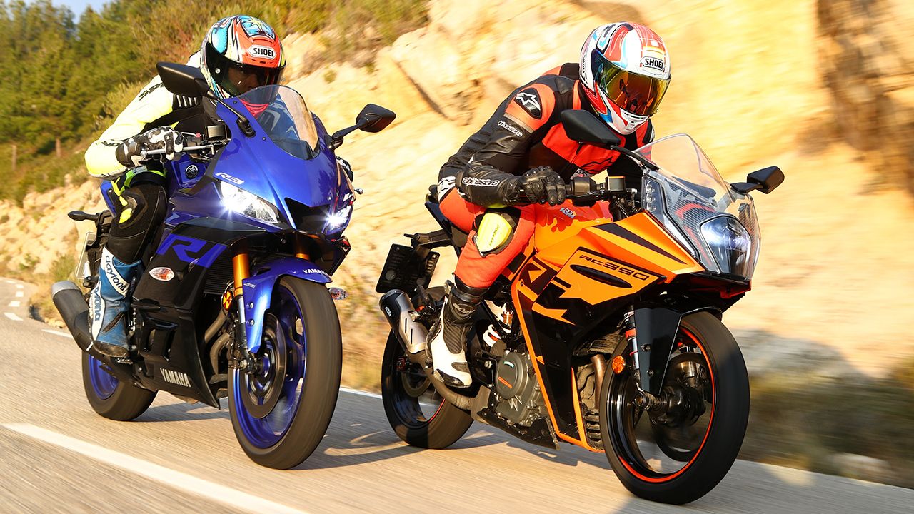 Comparativa deportivas ligeras: KTM RC 390 frente a Yamaha R3