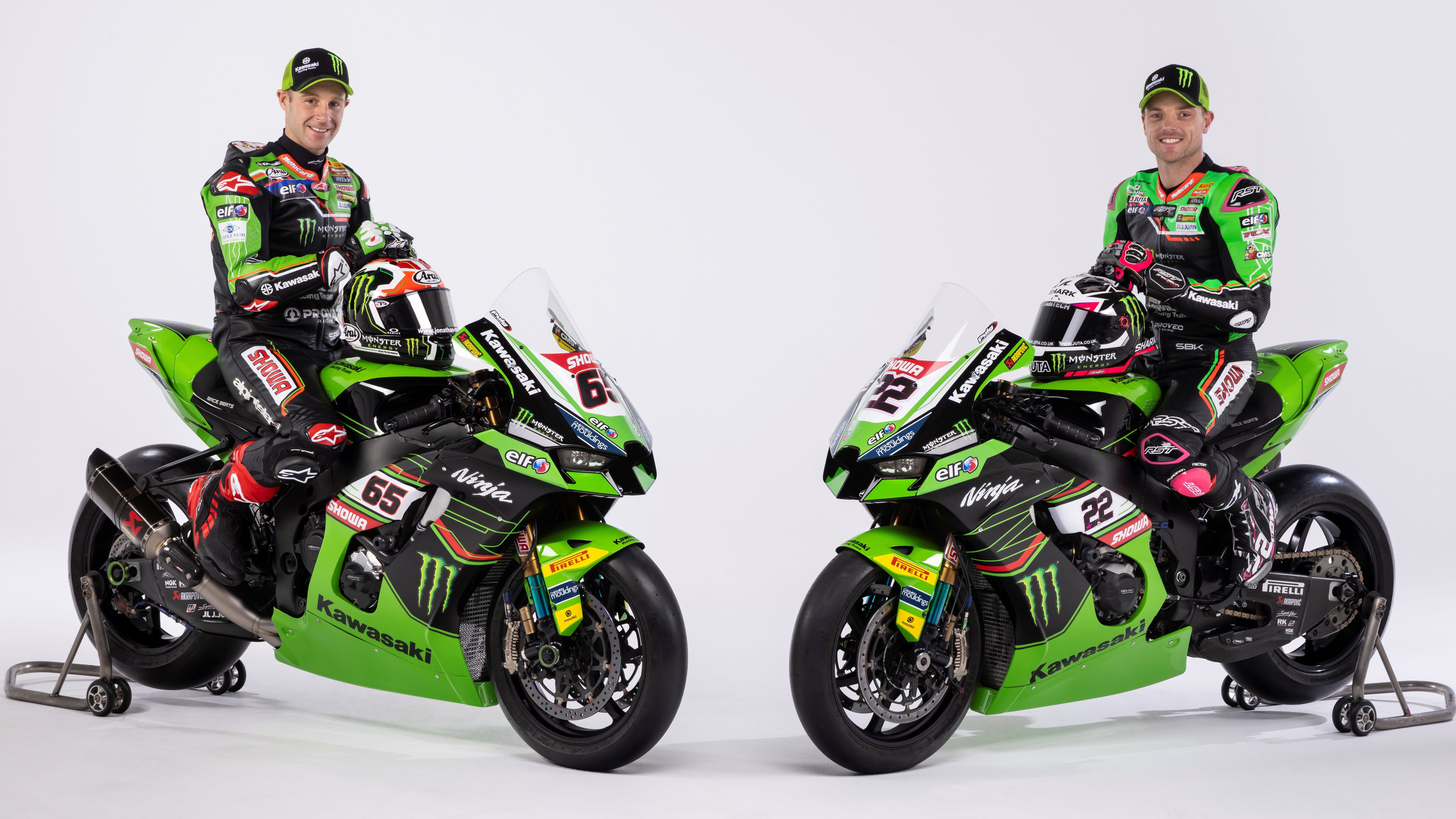 Jonathan Rea y Alex Lowes sobre las Kawasaki ZX 10RR del KRT para WorldSBK 2023