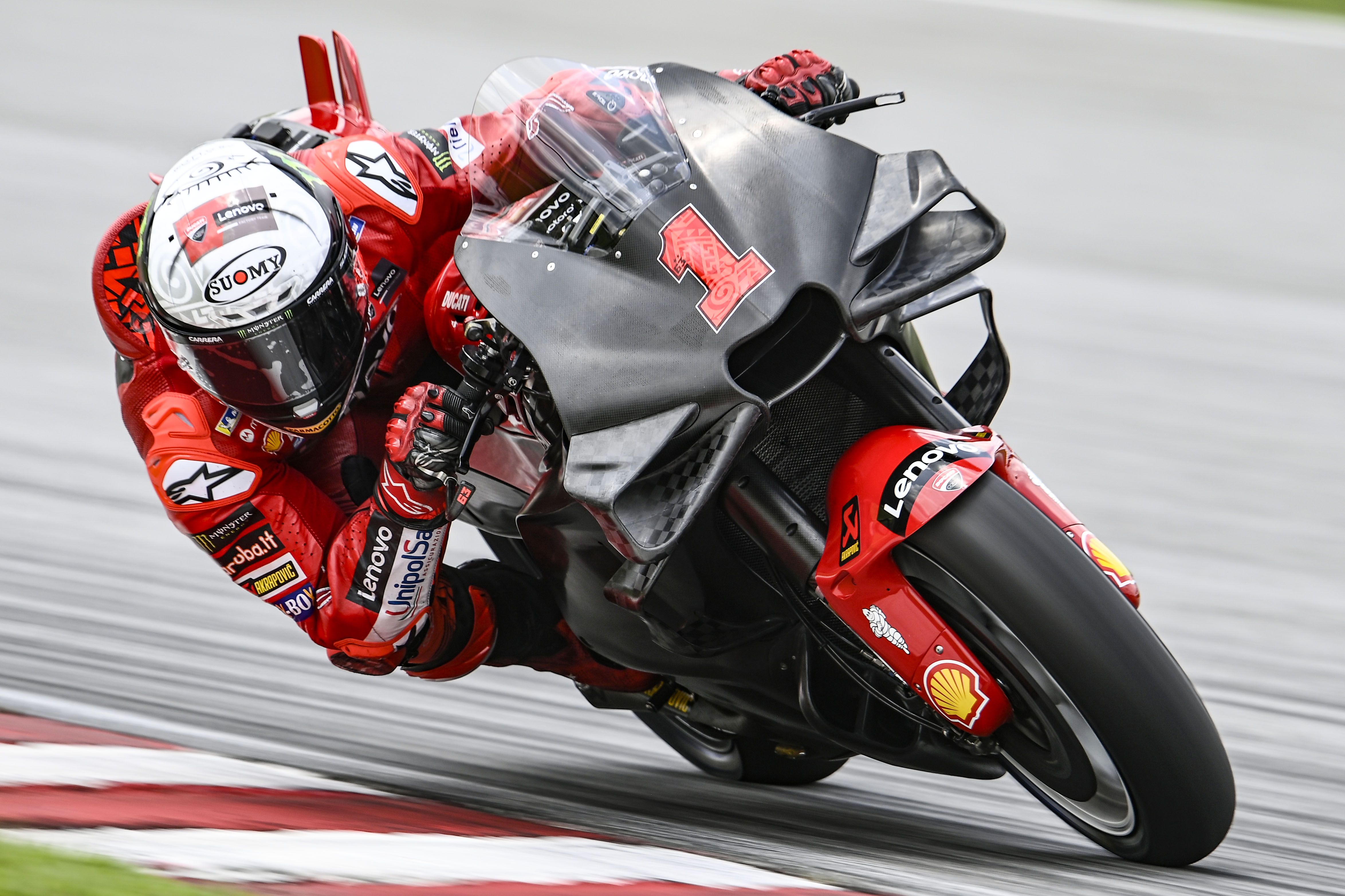 Pecco Bagnaia ha finalizado con el segundo mejor tiempo del test de Sepang. 