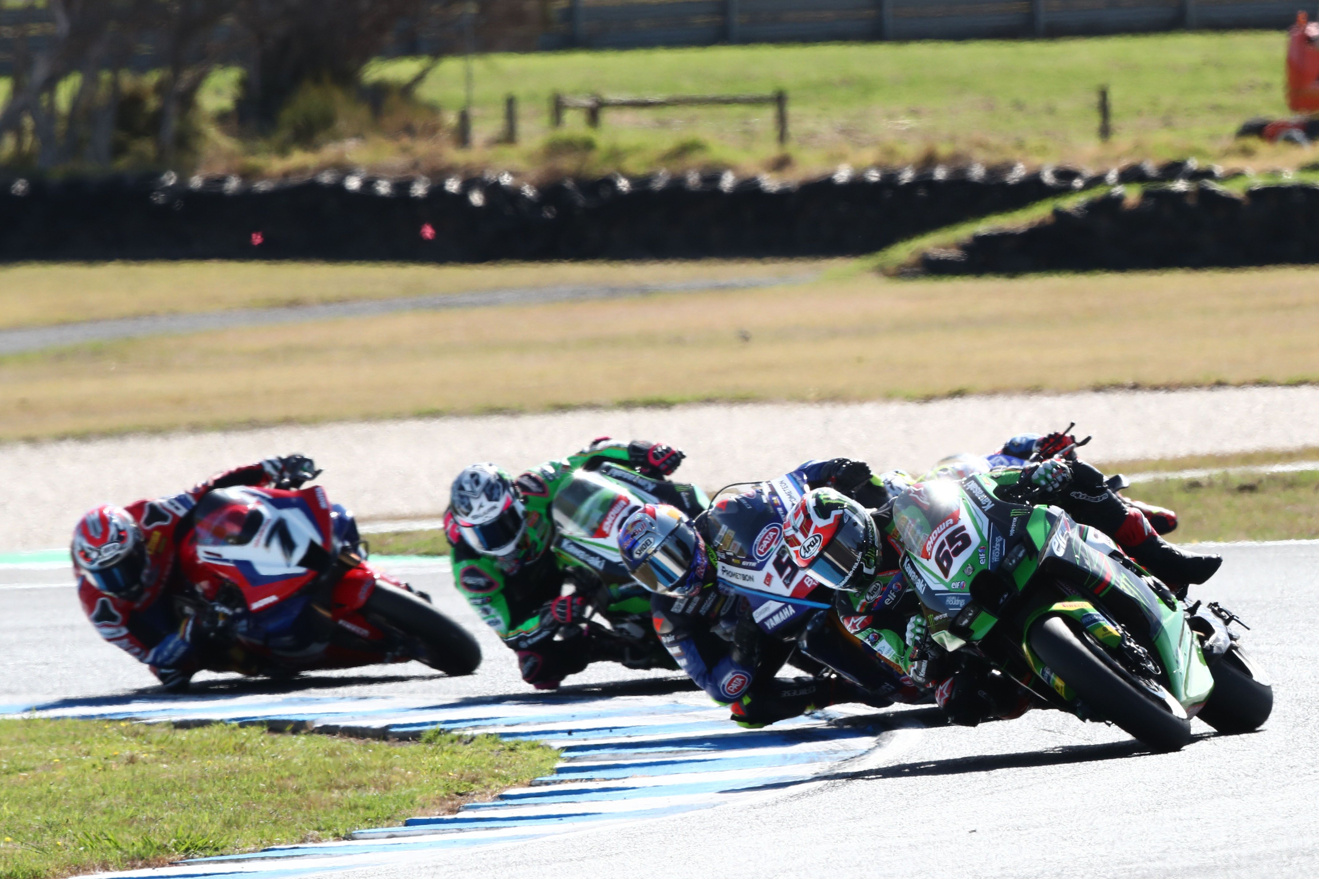 Jonathan Rea, Toprak Razgatlioglu, Alex Lowes e Iker Lecuona, WSBK Australia 2023
