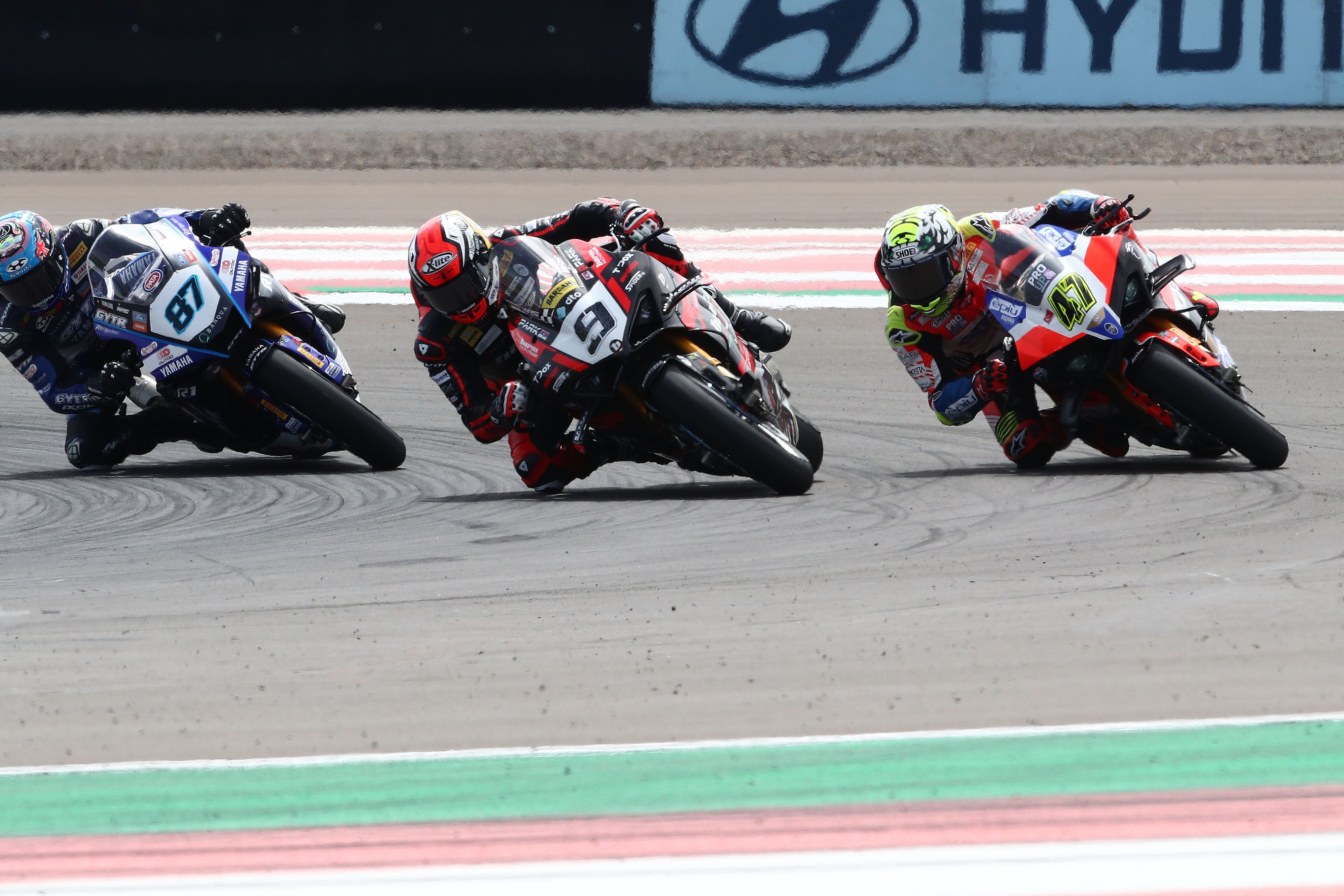 Danilo Petrucci, Axel Bassani y Remy Gardner, WSBK Indonesia 2023