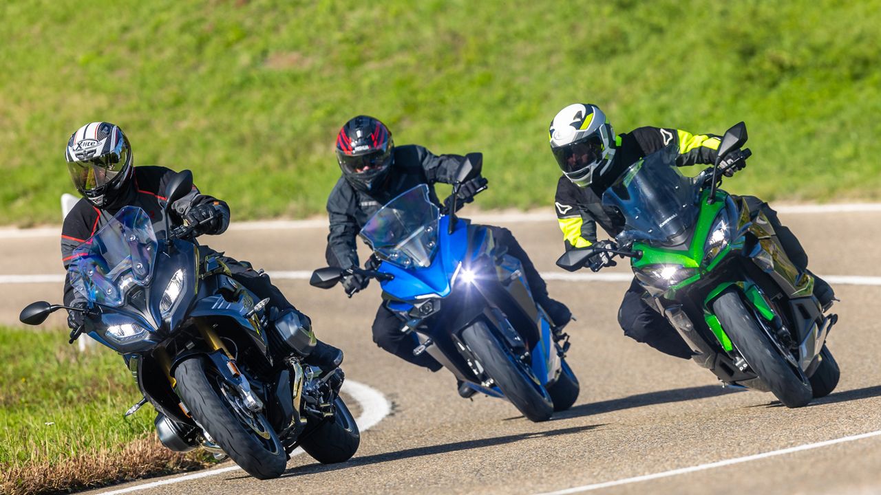 Comparativa sport turismo: BMW R 1250 RS, Kawasaki Ninja 1000SX y Suzuki GSX-S1000 GT