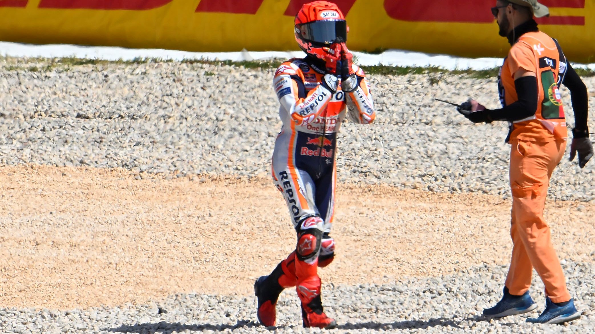 Marc Márquez tras el incidente en Portimao
