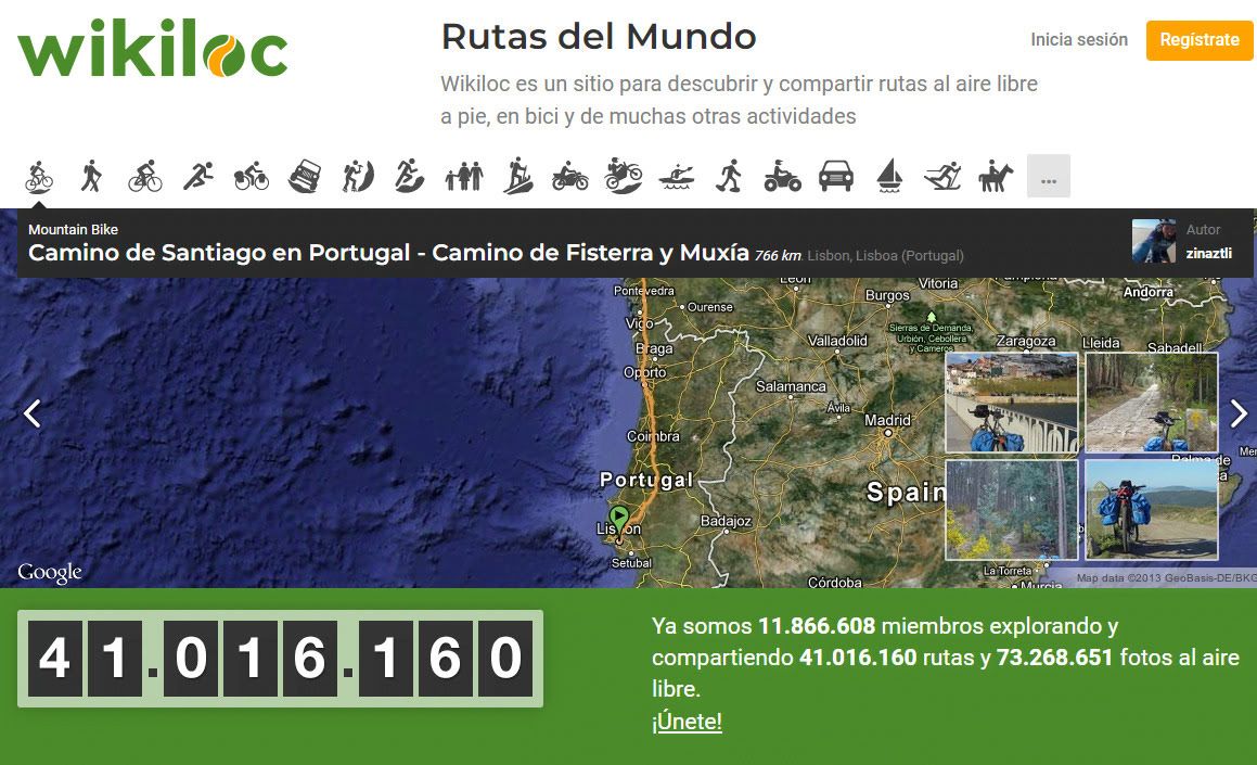 Cómo funciona Wikiloc