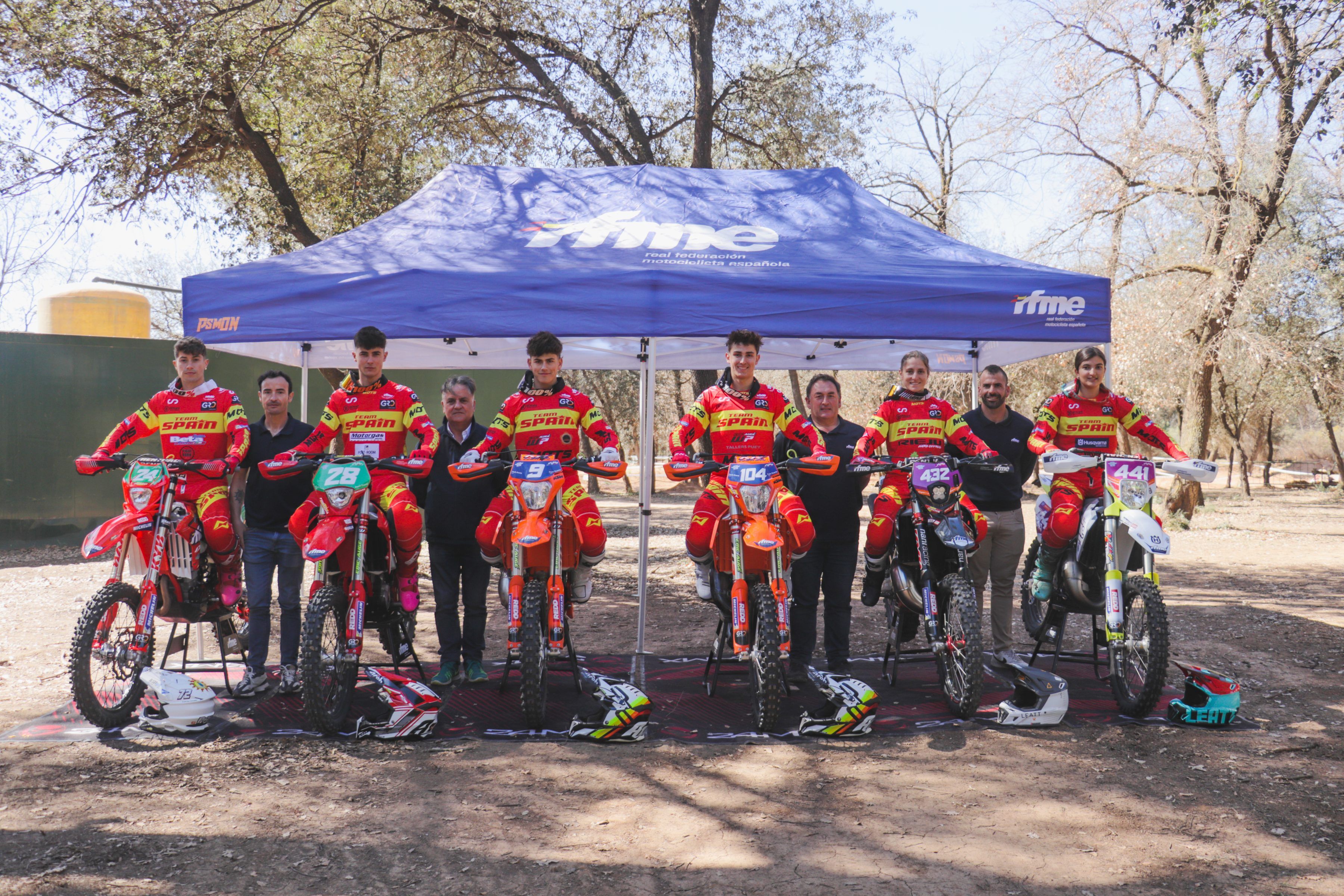 Equipo Nacional de Enduro RFME 2023. En el Mundial Junior 2 , Youth y Woman