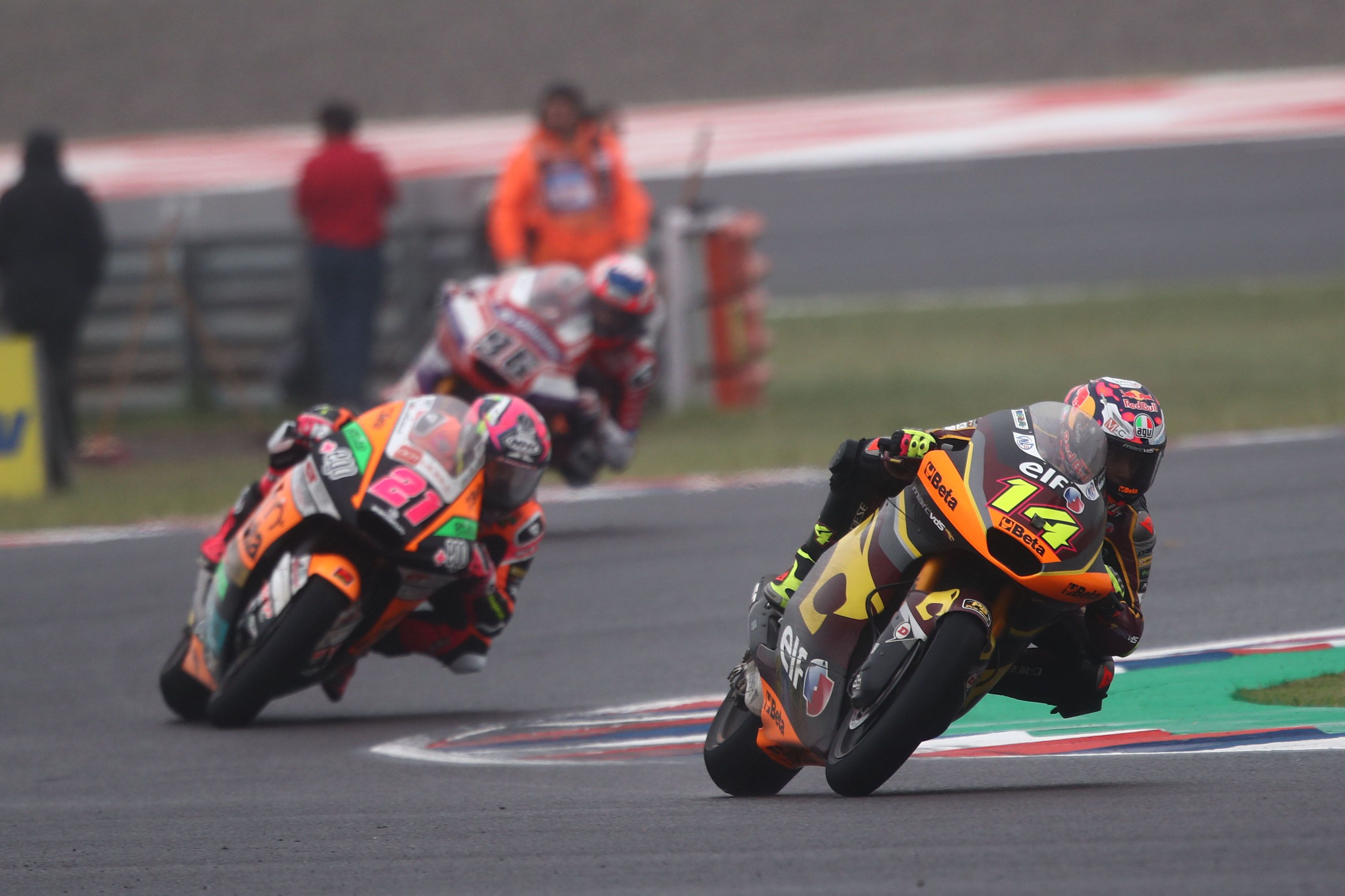 Tony Arbolino se escapa de Alonso López y Jake Dixon, Moto2 Argentina 2023