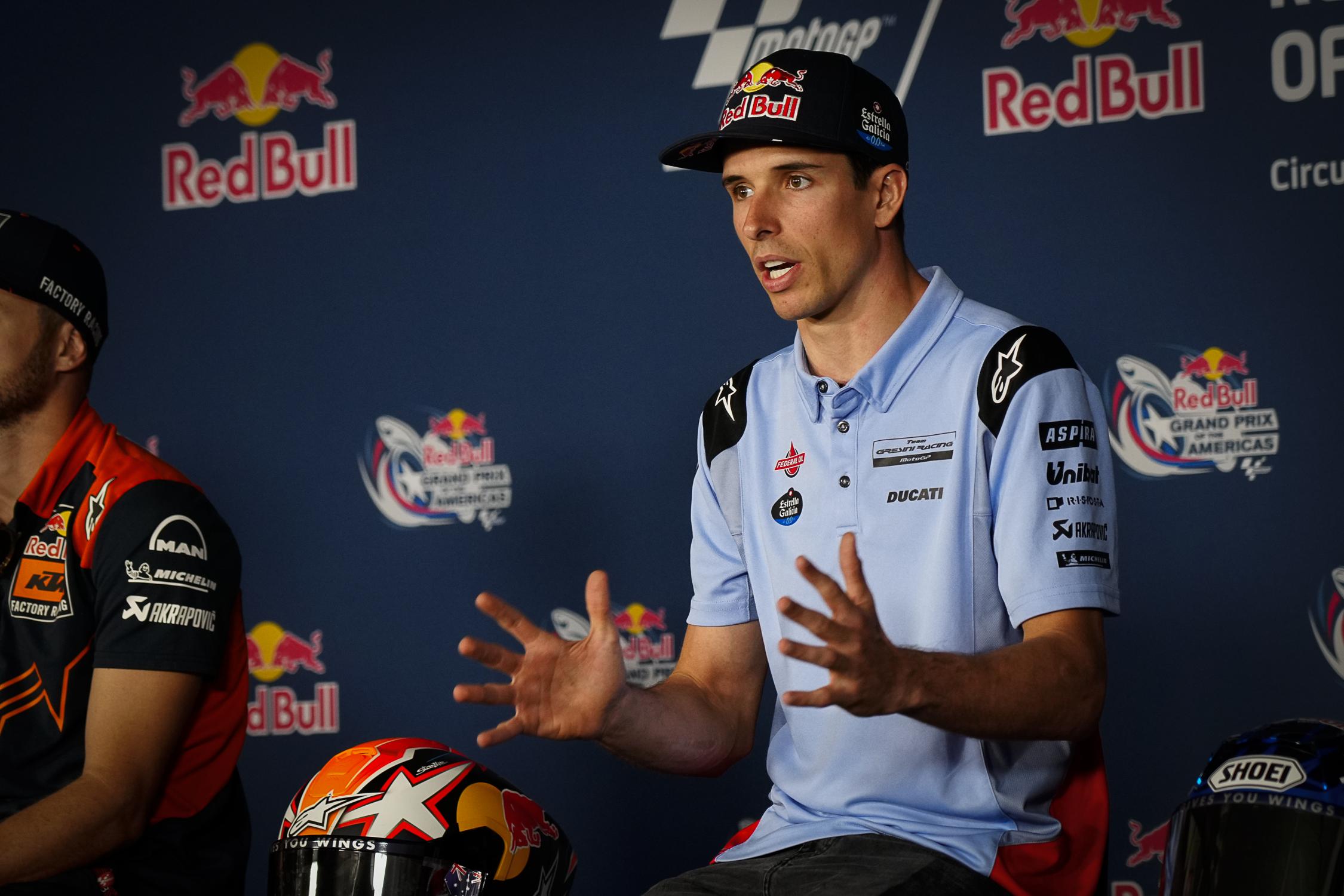 Álex Márquez durante la rueda de prensa del Gran Premio de Las Américas.
