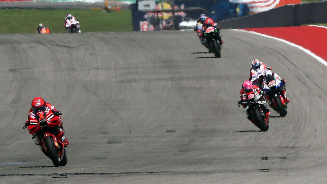 sprint motogp austin bagnaia