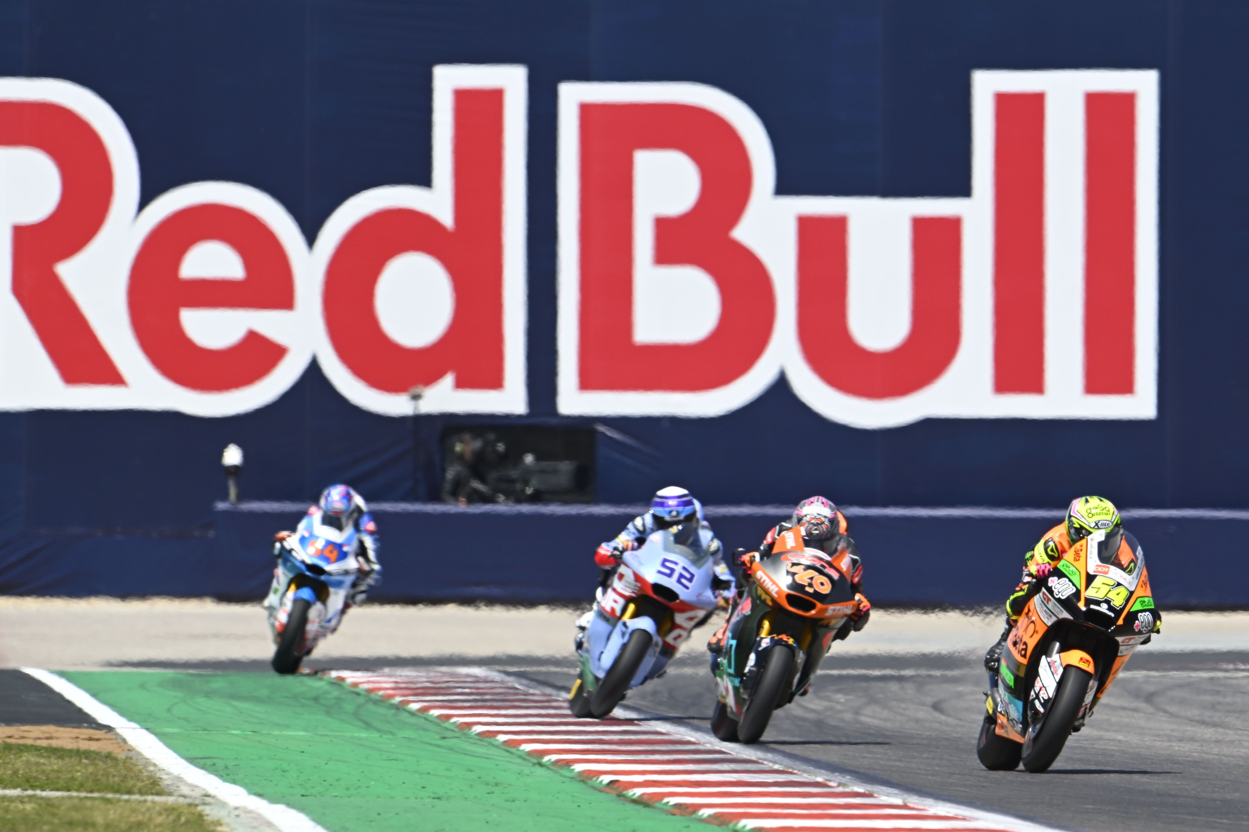 Fermín Aldeguer, Arón Canet, Jeremy Alcoba y Bo Bendsneyder, Moto2 Américas 2023