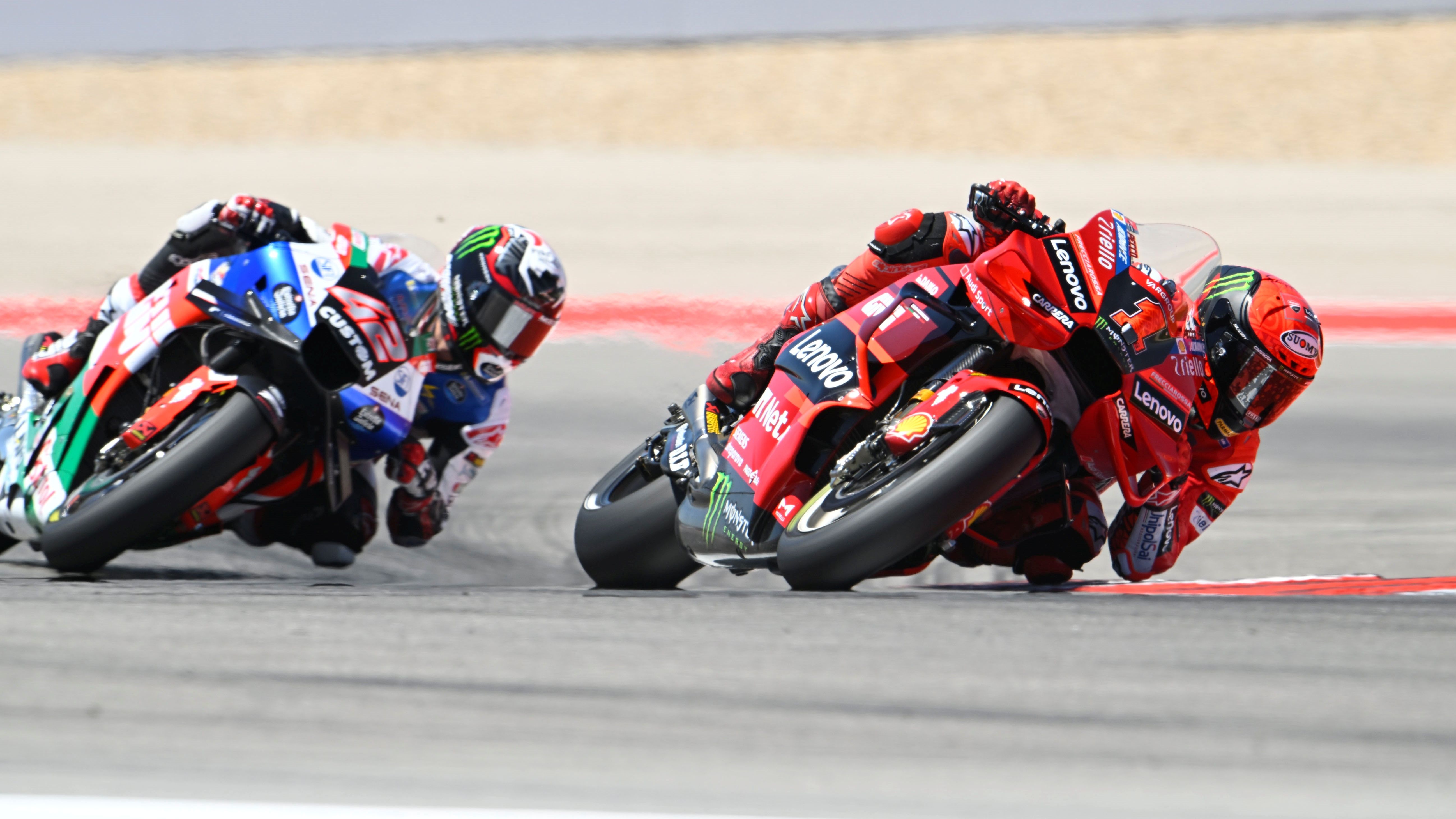 Pecco Bagnaia y Álex Rins fueron los pilotos protagonistas en el GP de las Américas de MotoGP 2023