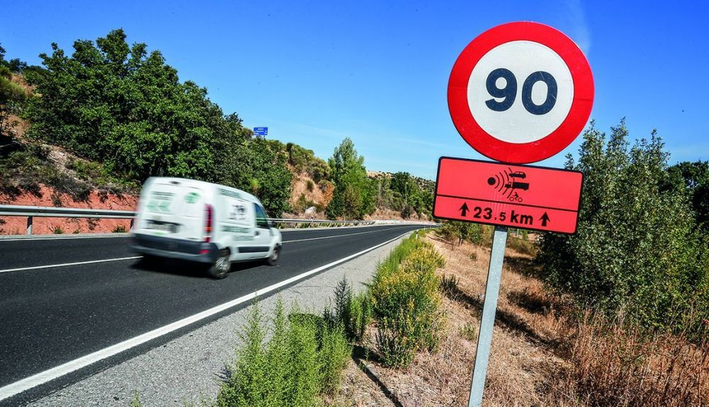 Radar de tramo en carreteras secundarias