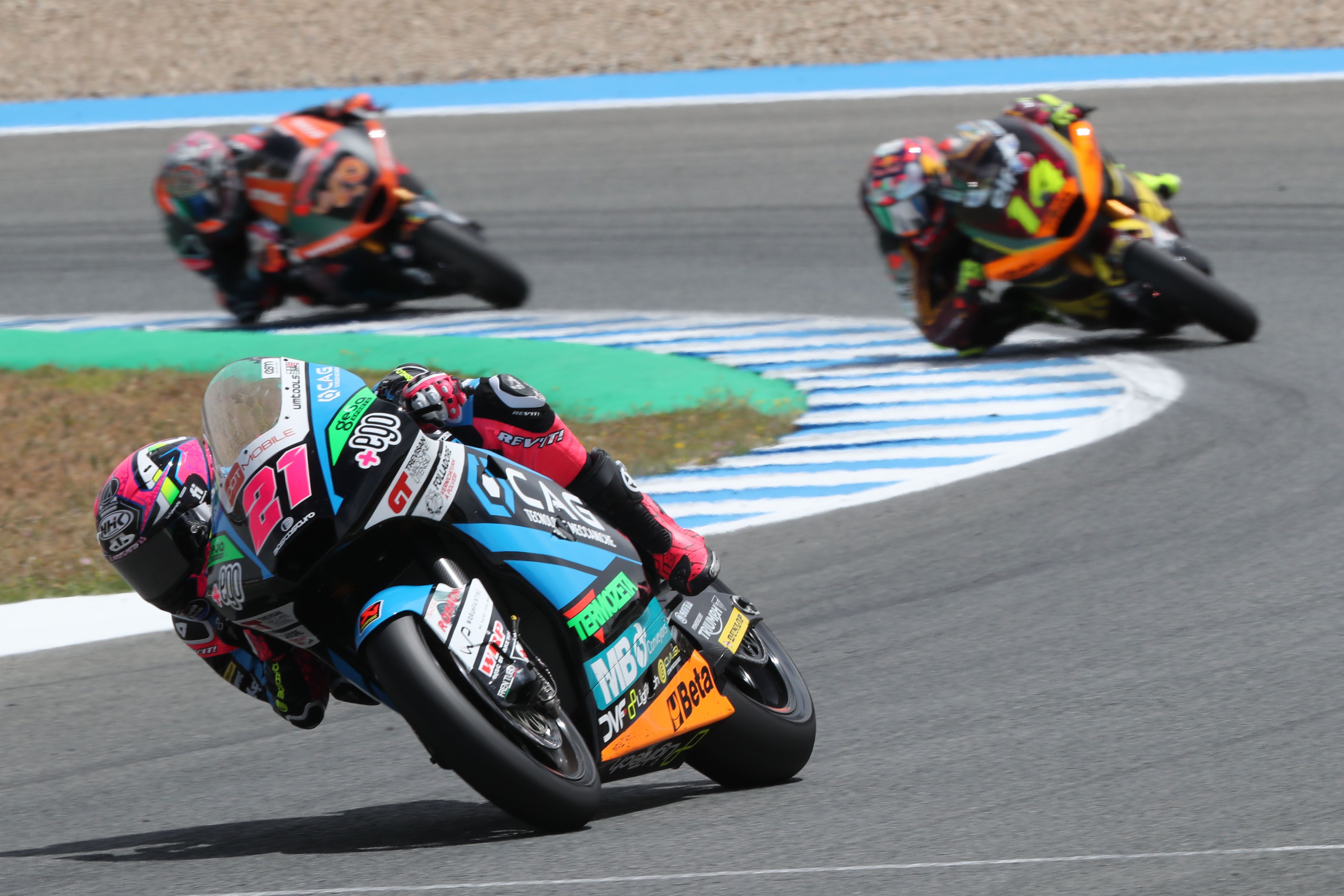 Alonso López se escapa de Tony Arbolino y Arón Canet, Moto2 Jerez 2023
