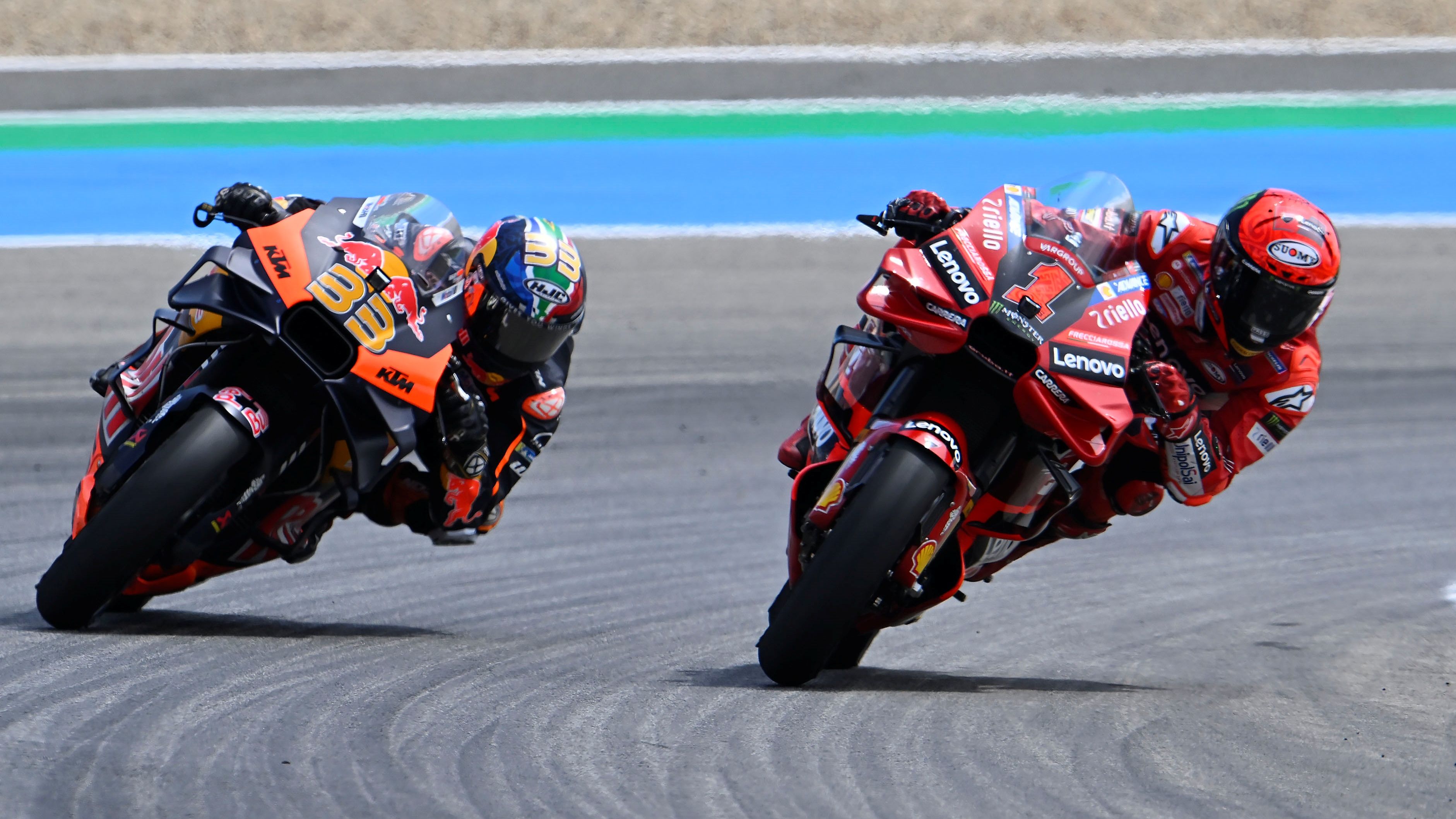 Pecco Bagnaia y Brad Binder han sido los grandes protagonistas del GP de España de MotoGP 2023 en Jerez