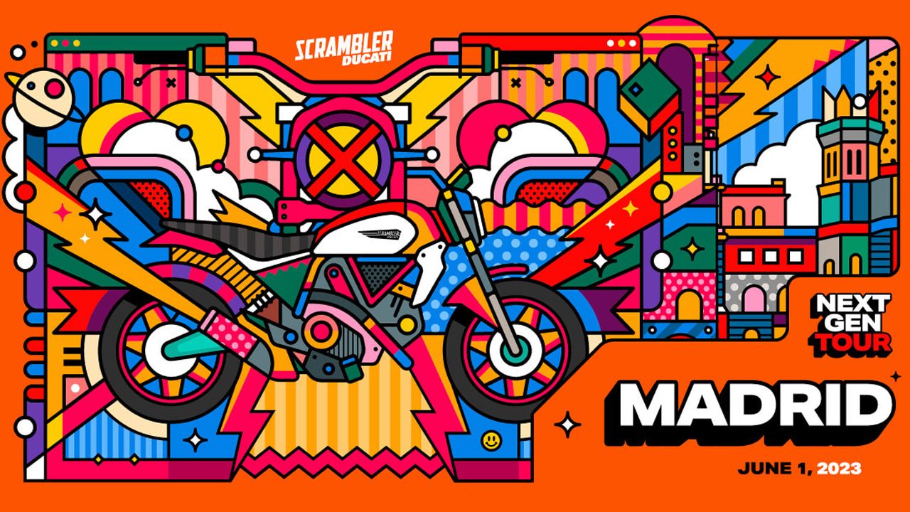 Ducati Scrambler Next Gen Tour en Madrid del 1 al 4 de junio.
